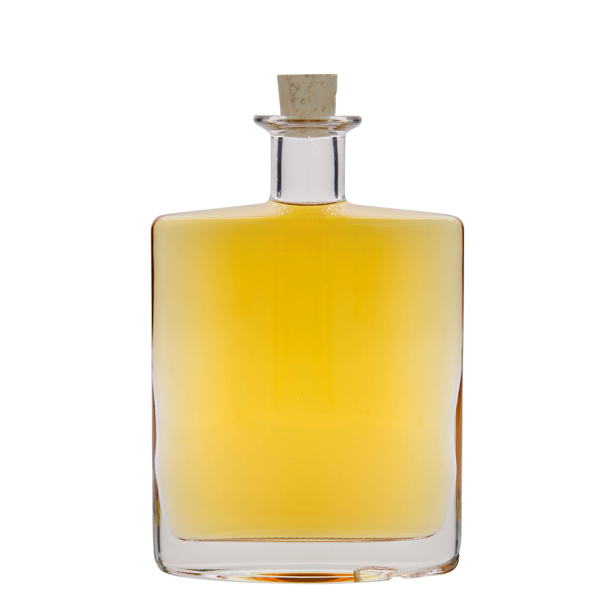 Garrafa de vidro de 700 ml 'Zorbas', oval, boca: cortiça Garrafa de vidro de 700 ml 'Zorbas', oval, boca: cortiça