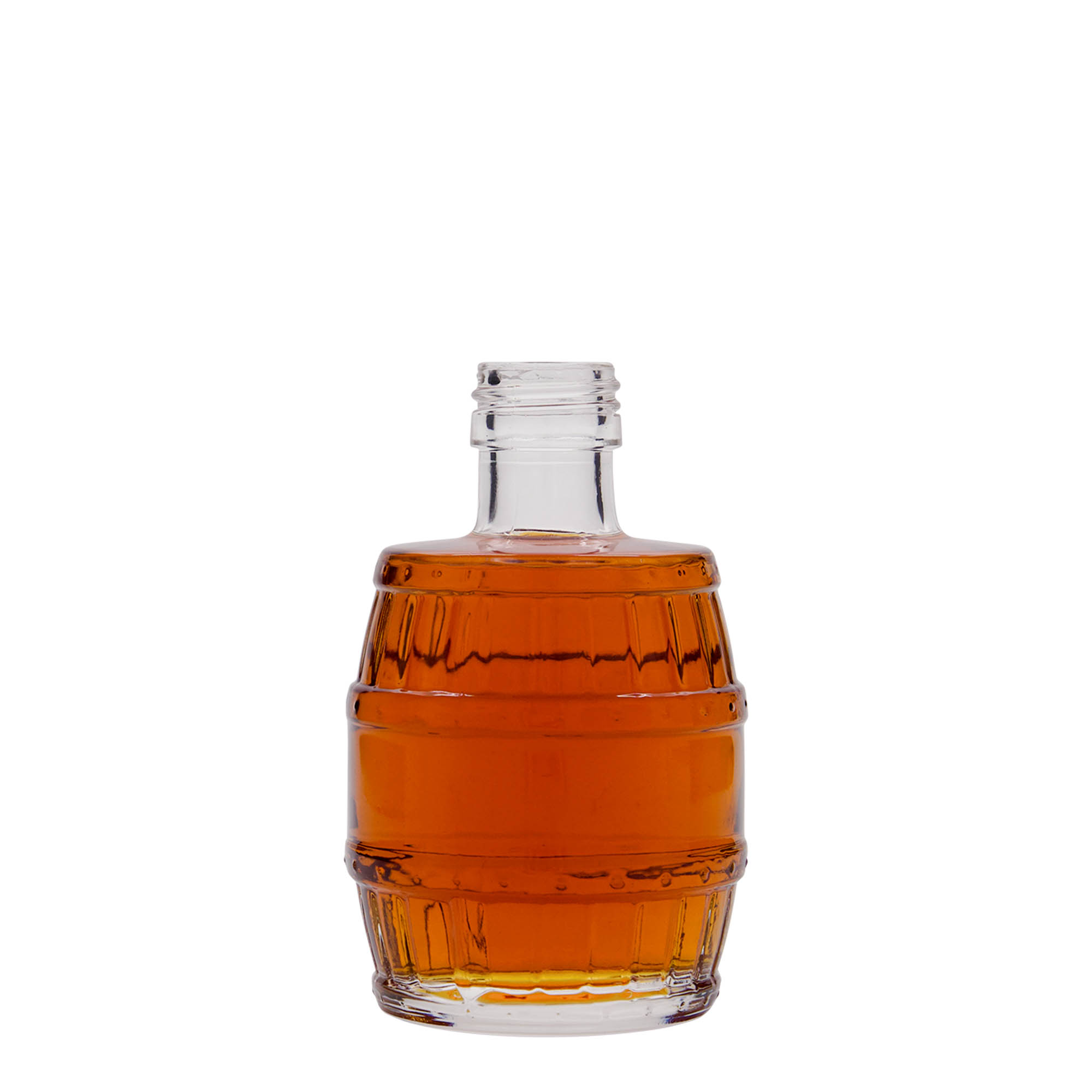Frasco de vidro de 200 ml 'Barril', boca: PP 28