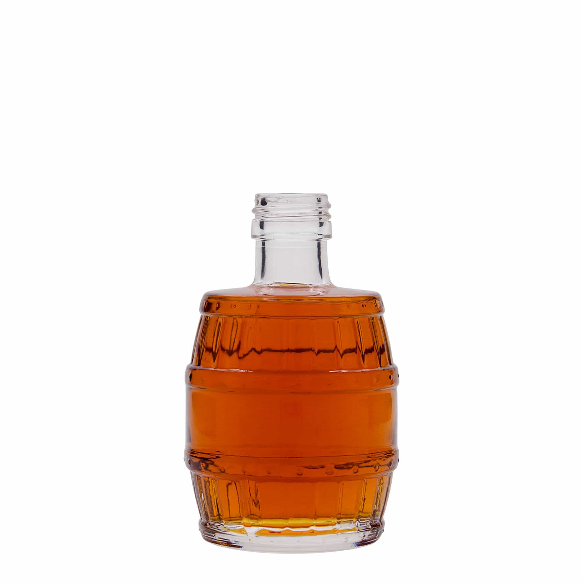 Frasco de vidro de 200 ml 'Barril', boca: PP 28 Frasco de vidro de 200 ml 'Barril', boca: PP 28