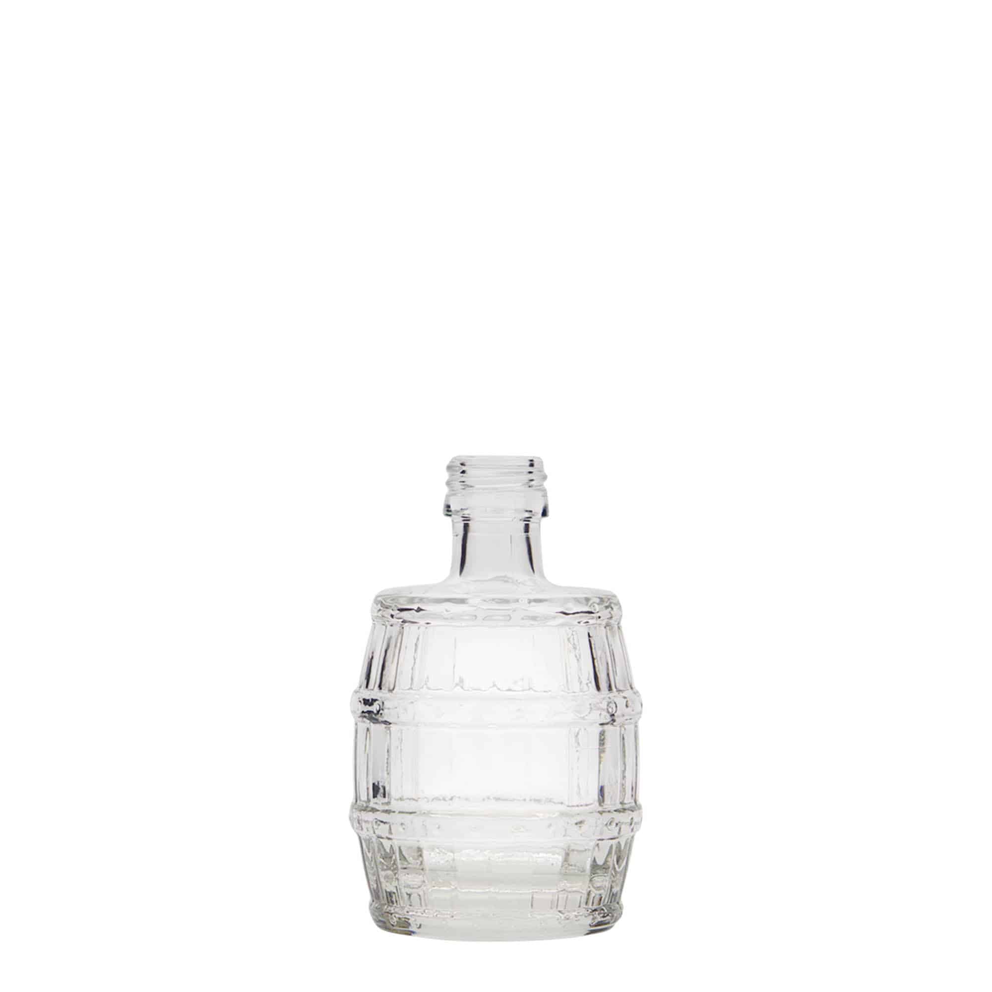 Frasco de vidro de 50 ml 'Barril', bocal: PP 18