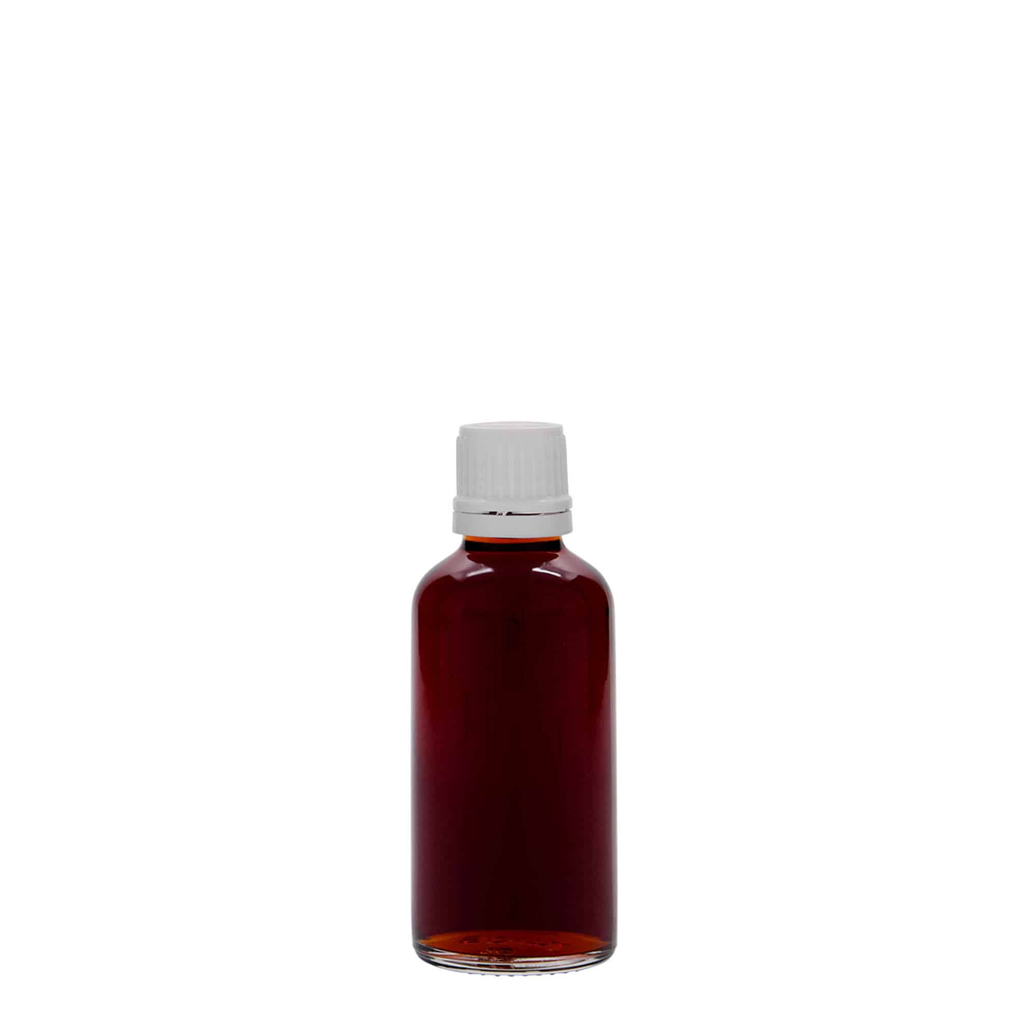 Frasco médico de 50 ml, vidro, boca: DIN 18