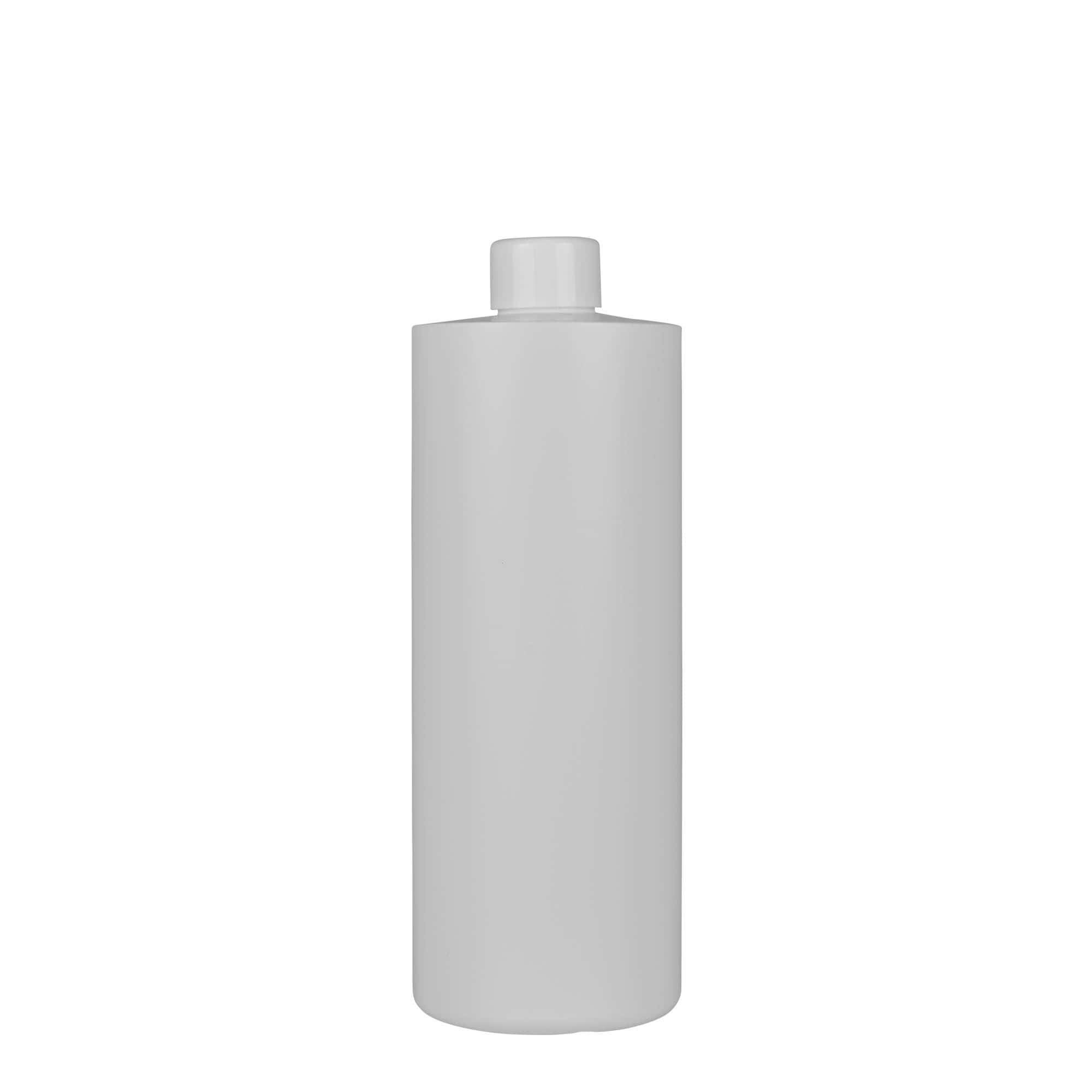 Garrafa de plástico de 500 ml 'Pipe', HDPE verde, branco, bocal: 24/410