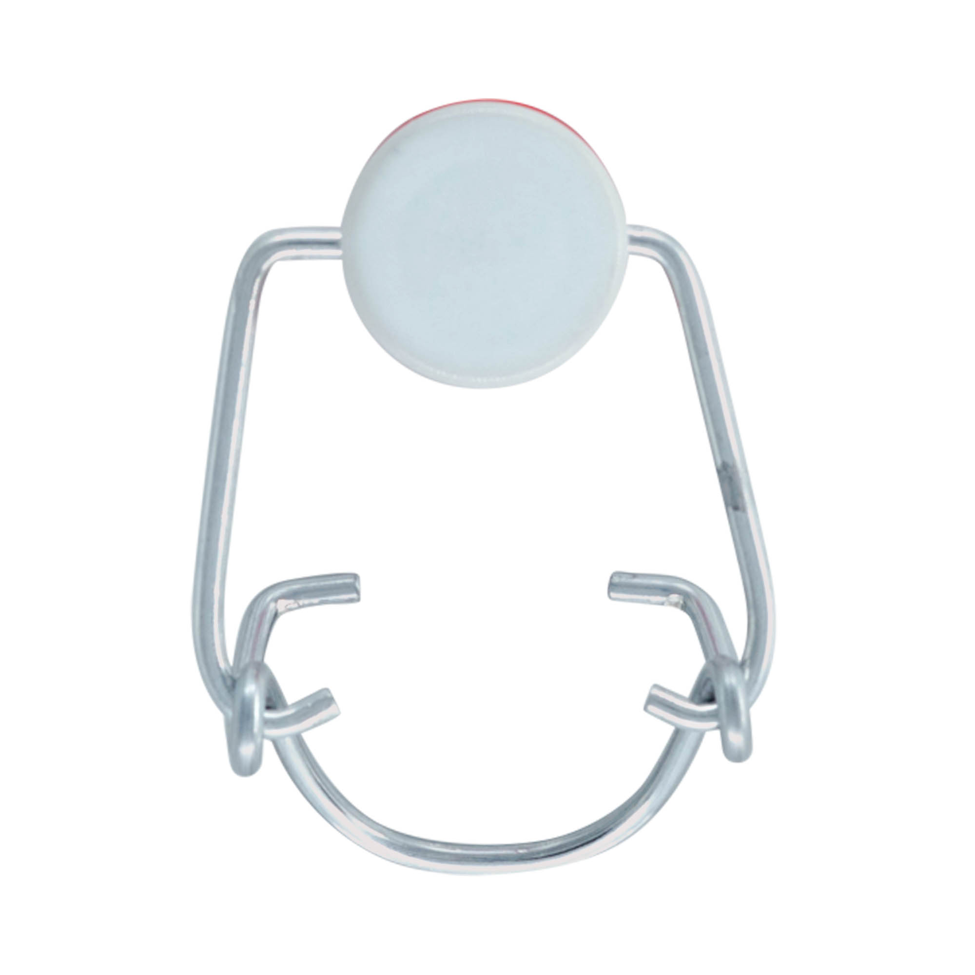 Fecho de pressão padrão, plástico, vermelho-branco Fecho de pressão padrão, plástico, vermelho-branco