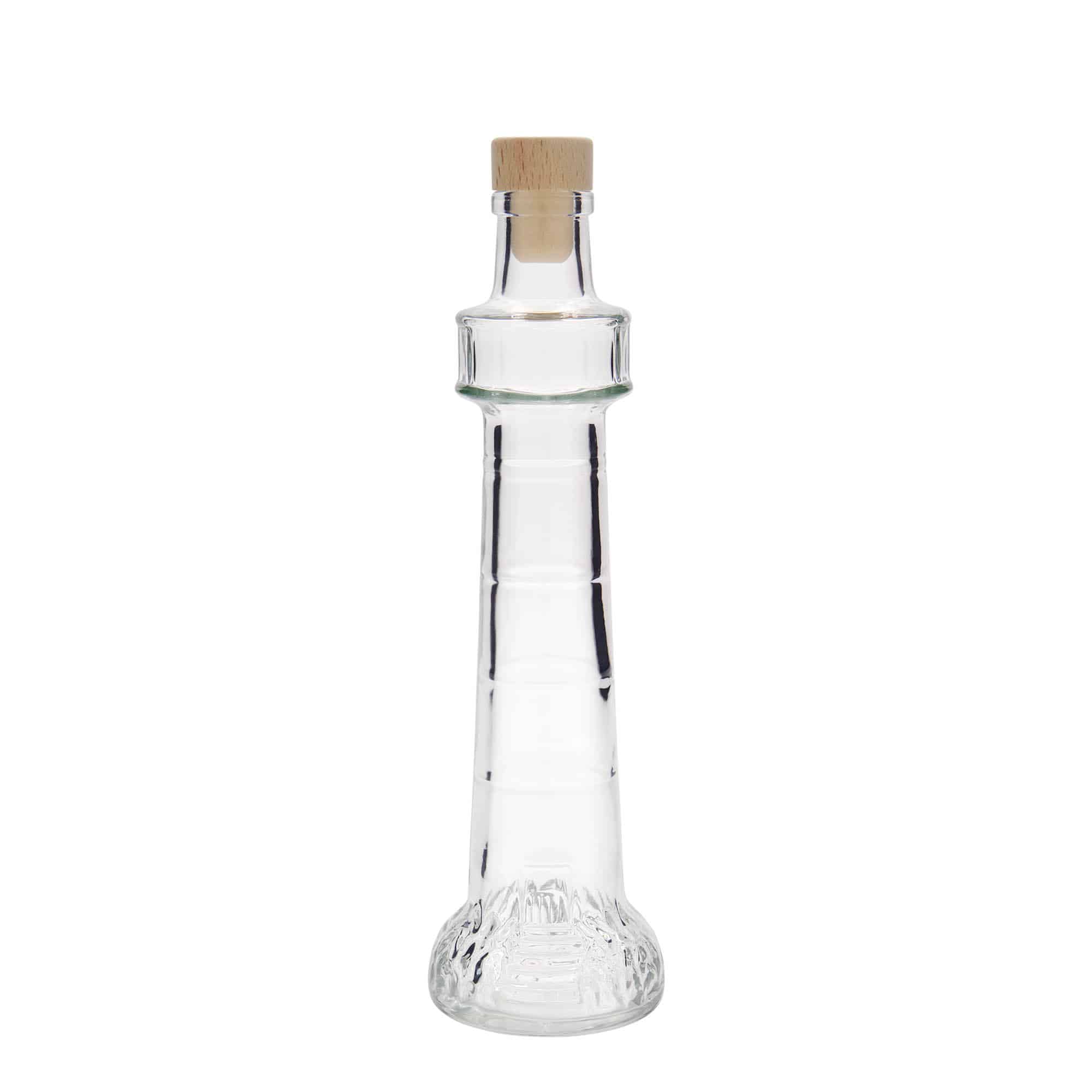 Garrafa de vidro de 200 ml 'Leuchtturm', boca: cortiça