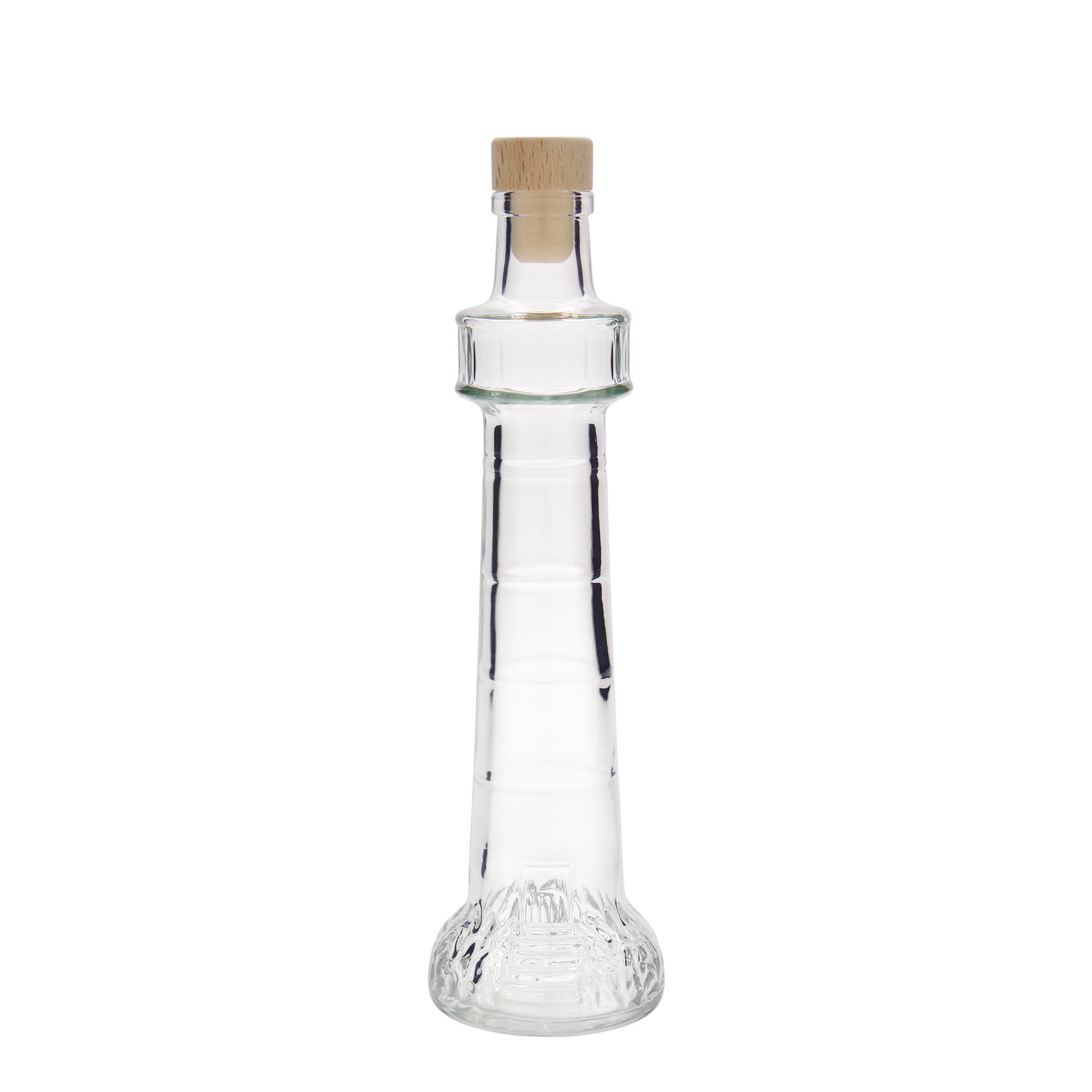 Garrafa de vidro de 200 ml 'Leuchtturm', boca: cortiça