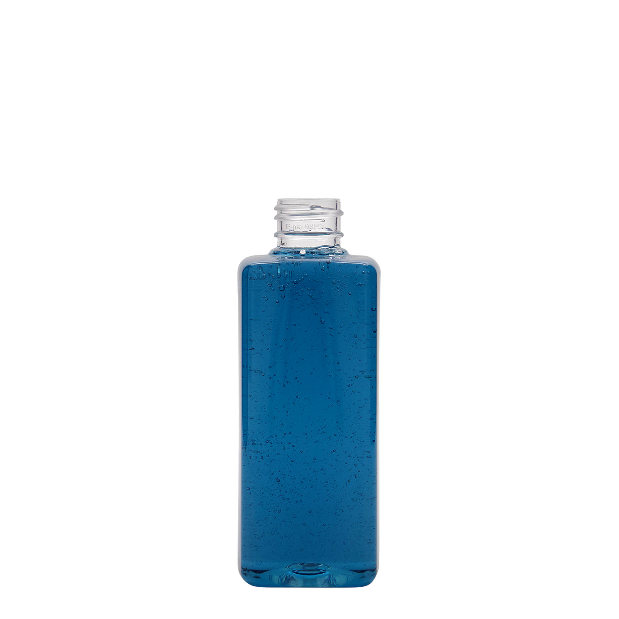 200 ml Garrafa PET 'Karl',quadrada, plástico, boca: 24/410