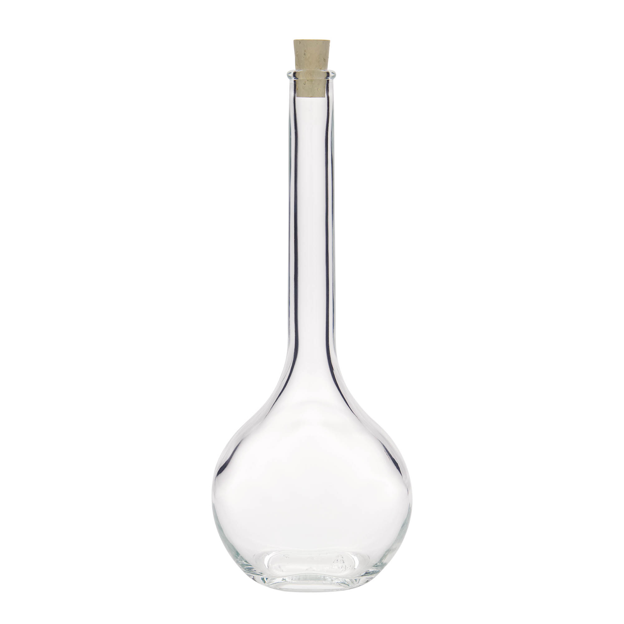 Garrafa de vidro de 500 ml 'Contessa', oval, boca: cortiça