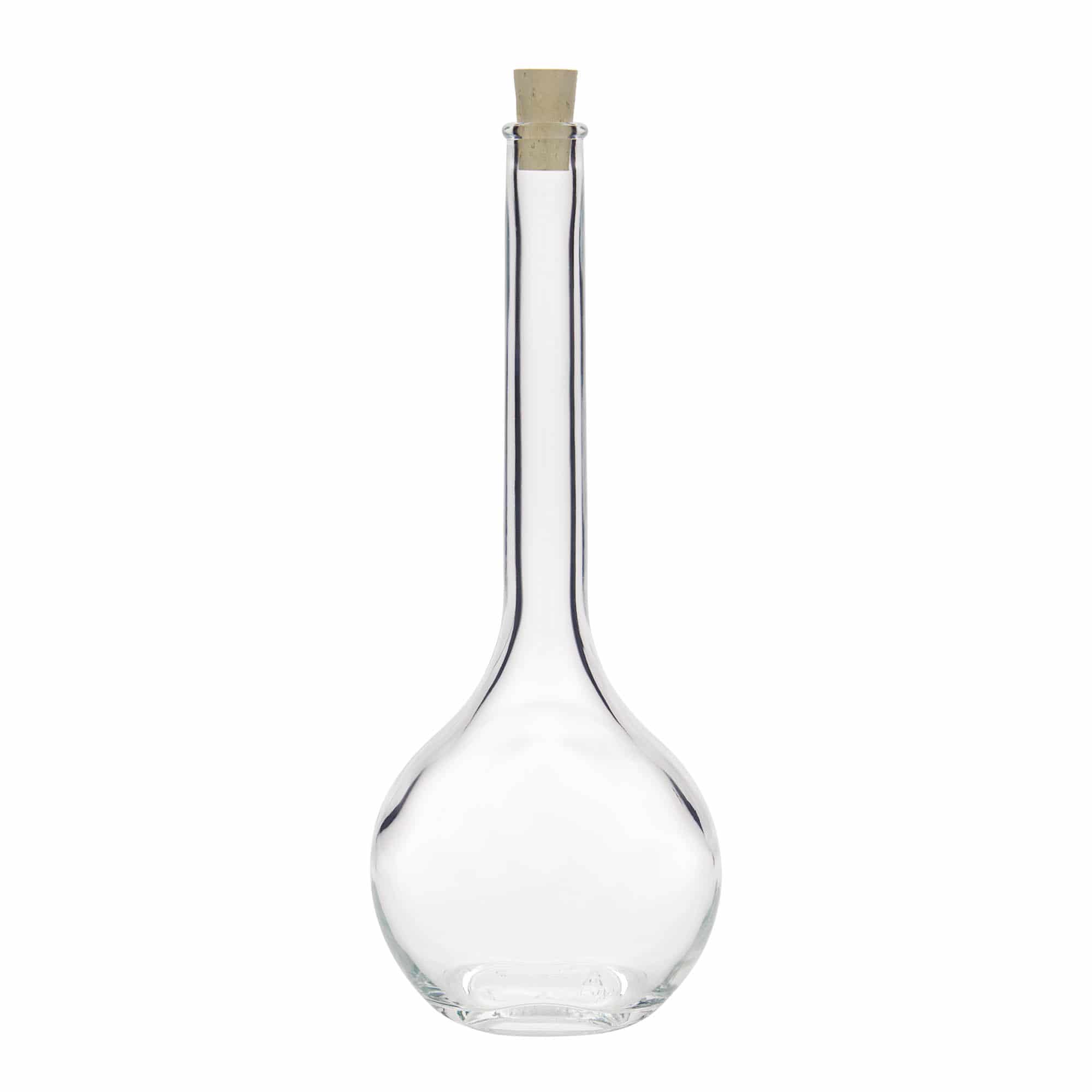 Garrafa de vidro de 500 ml 'Contessa', oval, boca: cortiça
