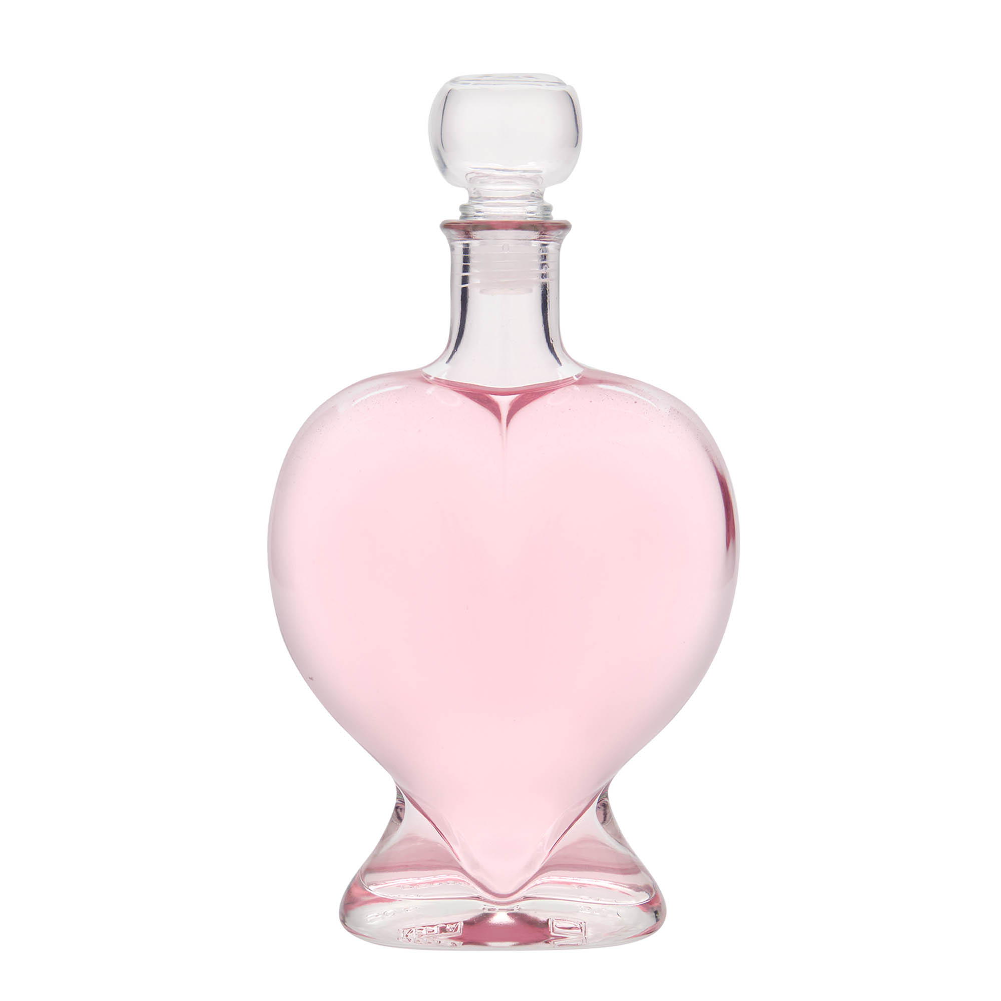Garrafa de vidro de 500 ml 'Coração', Boca: Cortiça