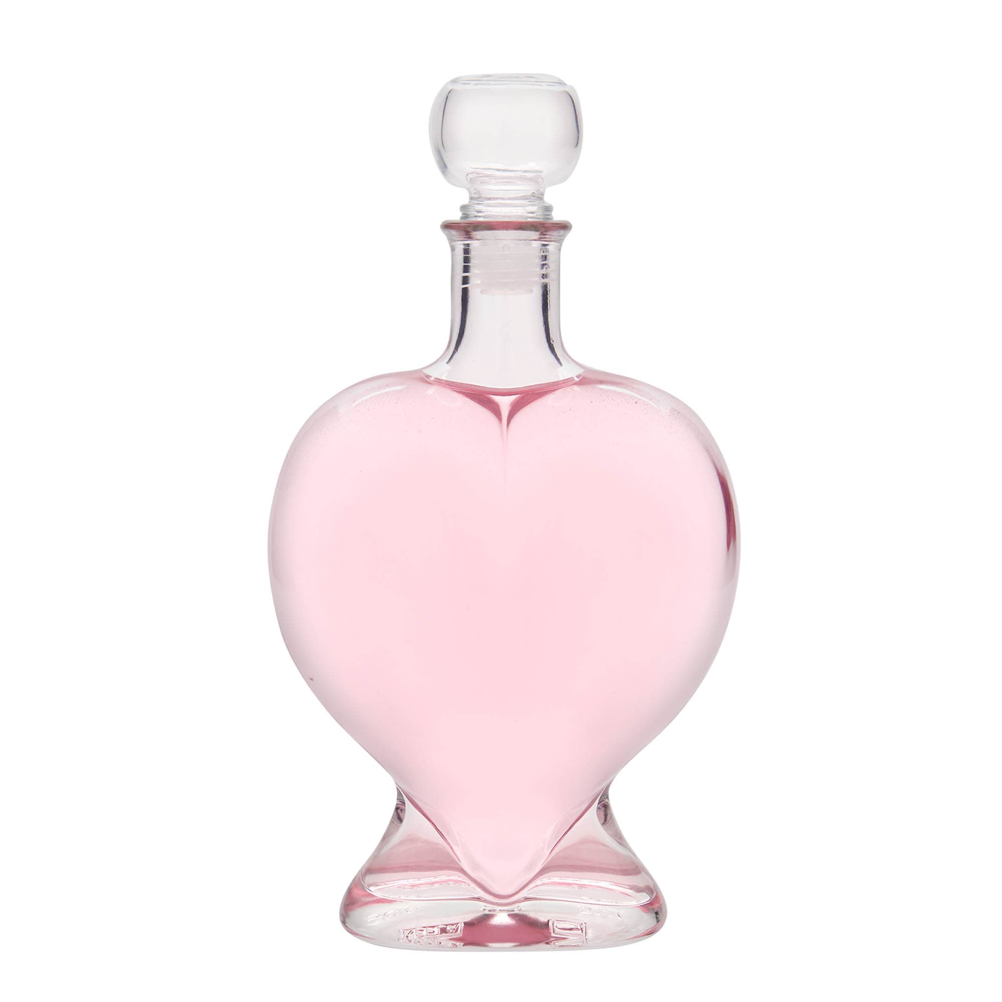 Garrafa de vidro de 500 ml 'Coração', Boca: Cortiça