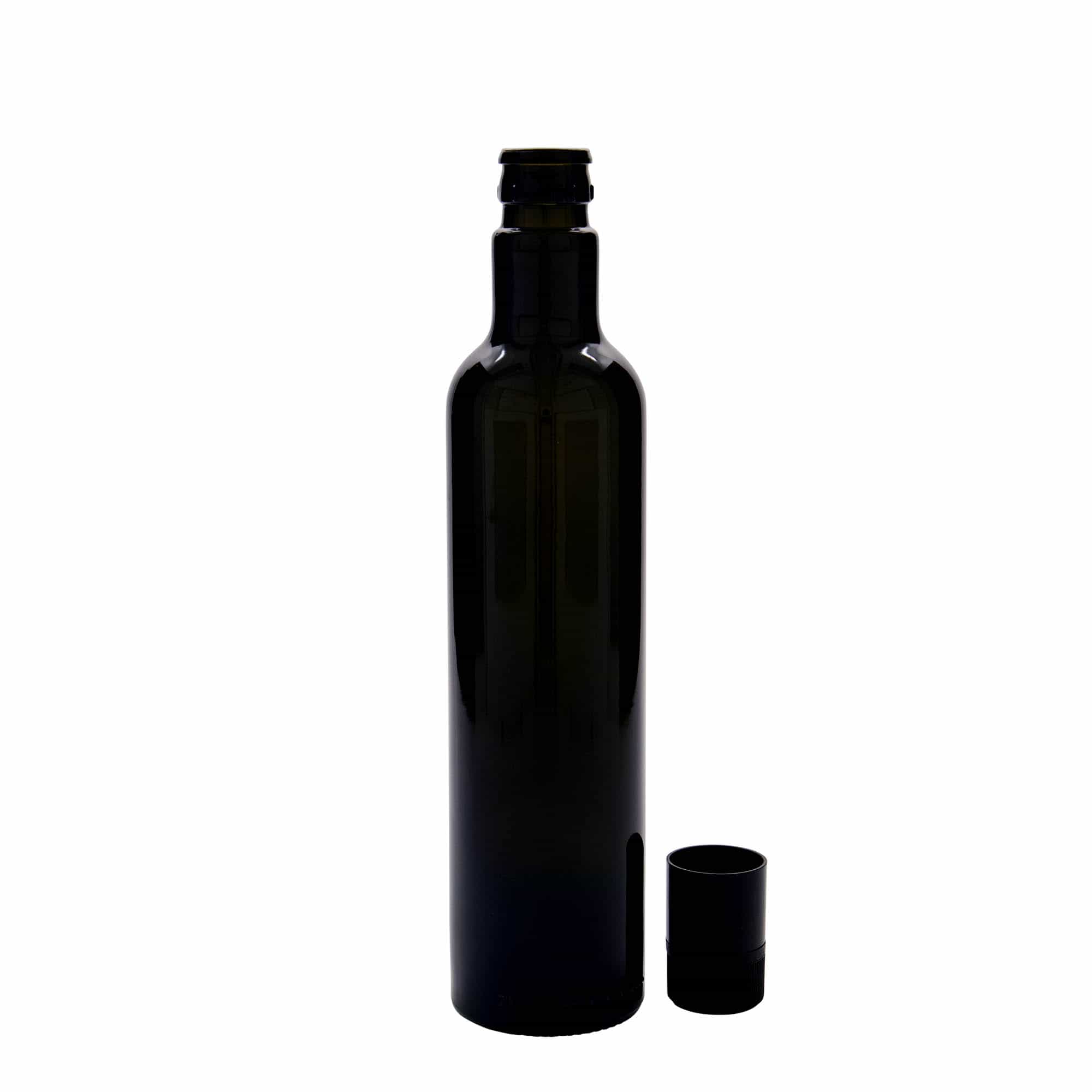 500 ml Garrafa para azeite e vinagre 'Willy New', vidro, verde antigo, boca: DOP