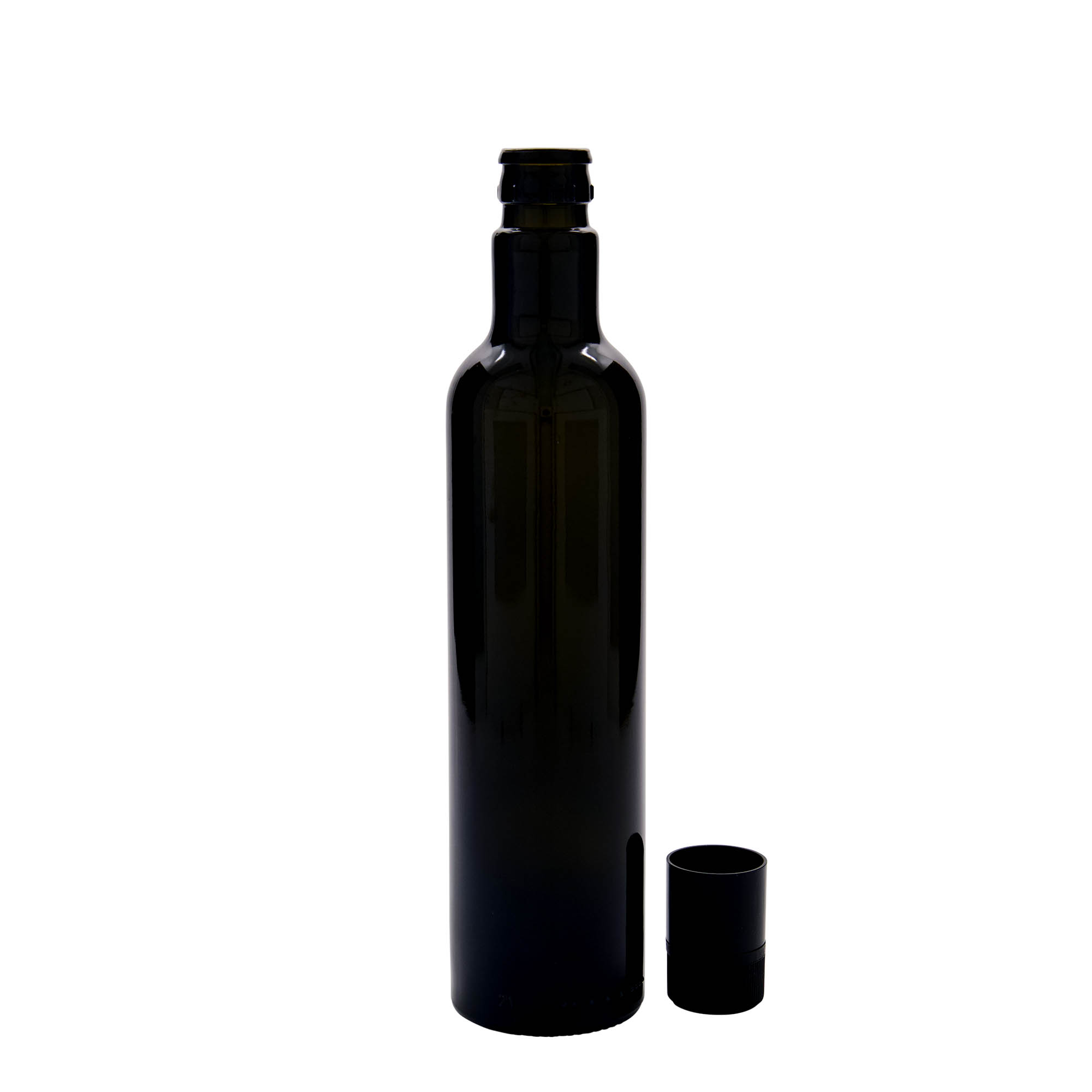 Garrafa de vinagre/azeite 'Willy New' 500 ml, vidro, verde antigo, bocal: DOP Garrafa de vinagre/azeite 'Willy New' 500 ml, vidro, verde antigo, bocal: DOP