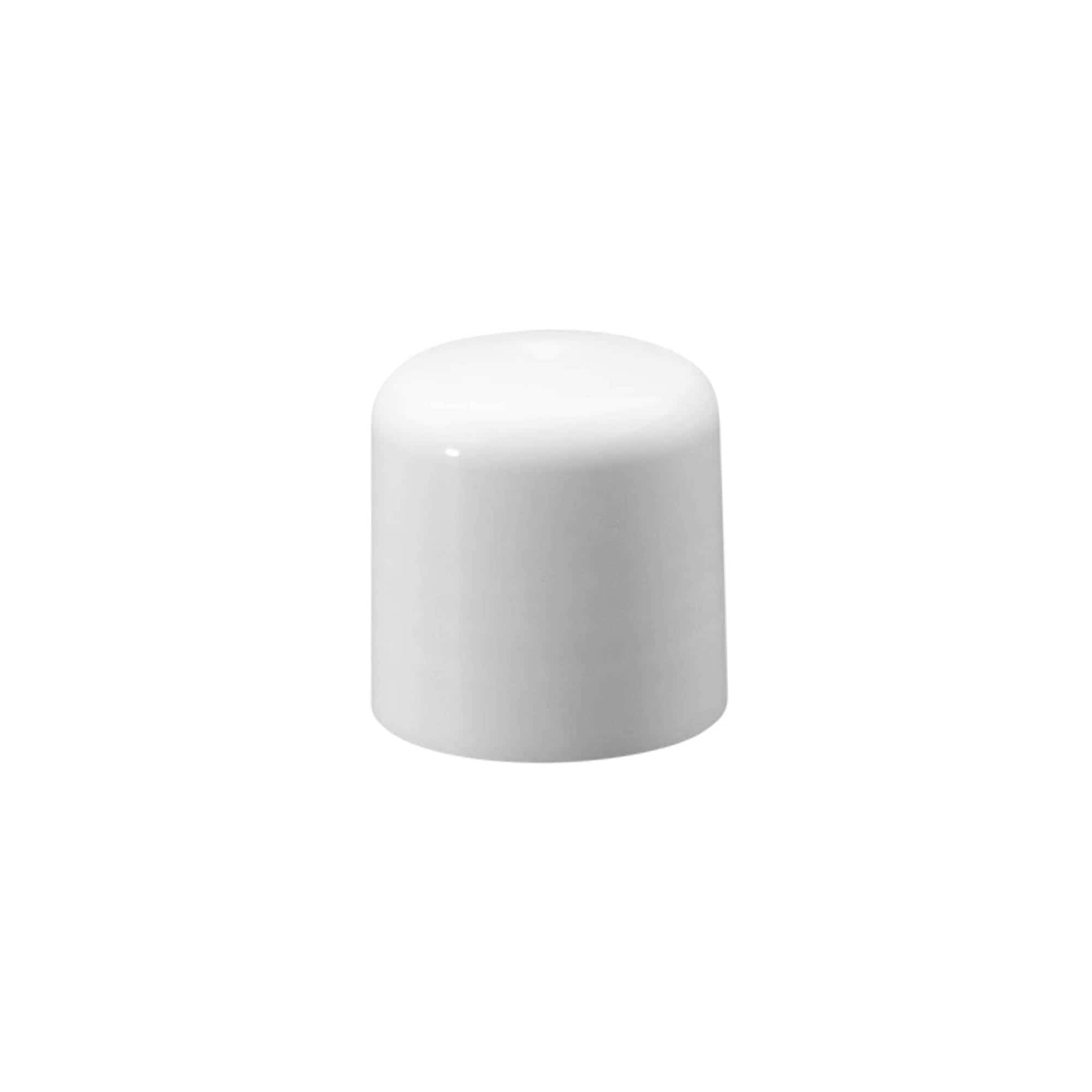 Tampa de rosca com inserto de seringa, plástico PP, branco, para bocal: 24/410