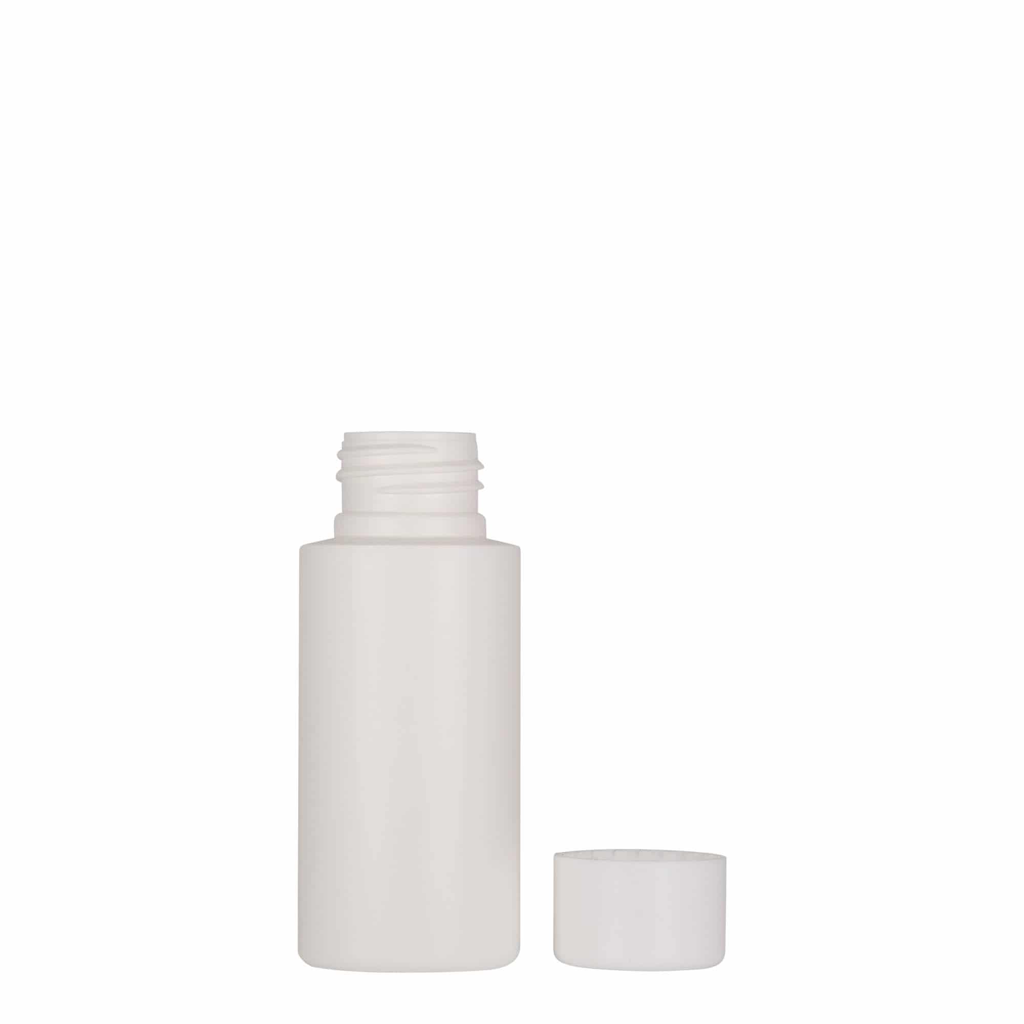 50 ml Garrafa de plástico 'Pipe', PEAD, branco, boca: 24/410