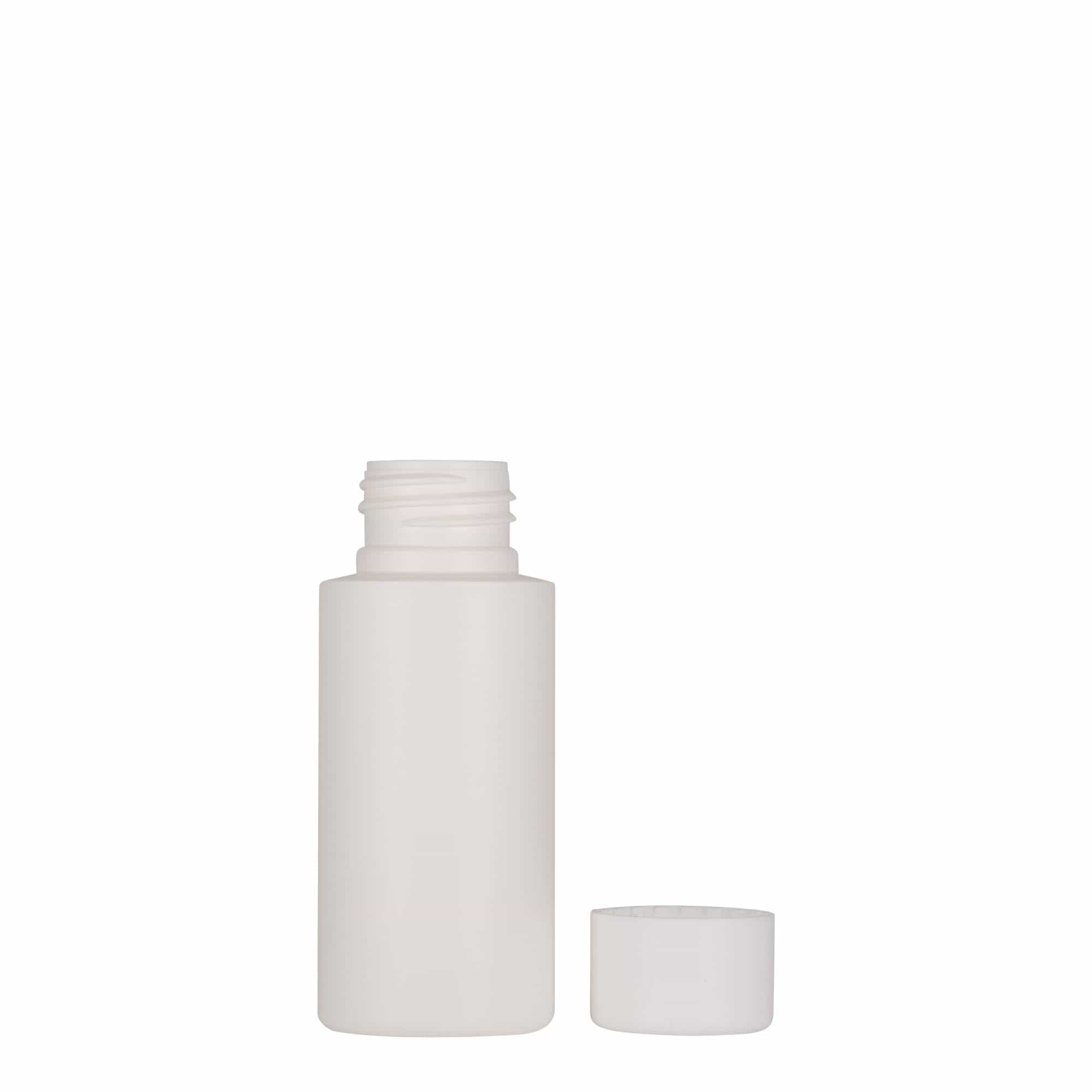 Frasco de plástico de 50 ml 'Pipe', HDPE, branco, bocal: 24/410