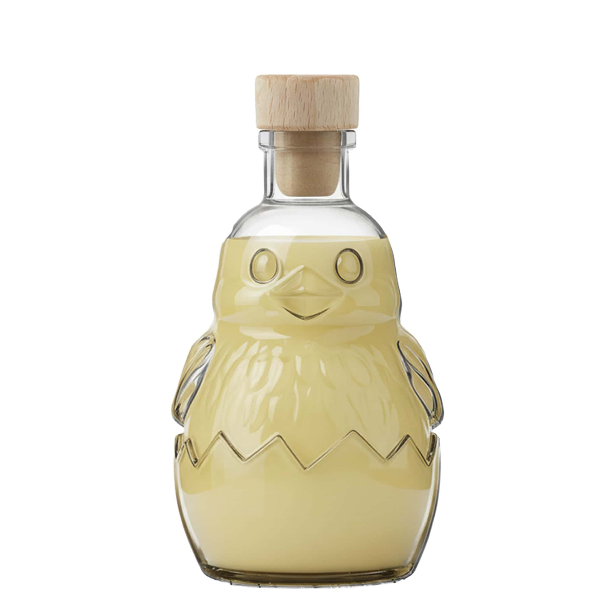 Garrafa de vidro 200 ml 'Pintainho', boca: cortiça