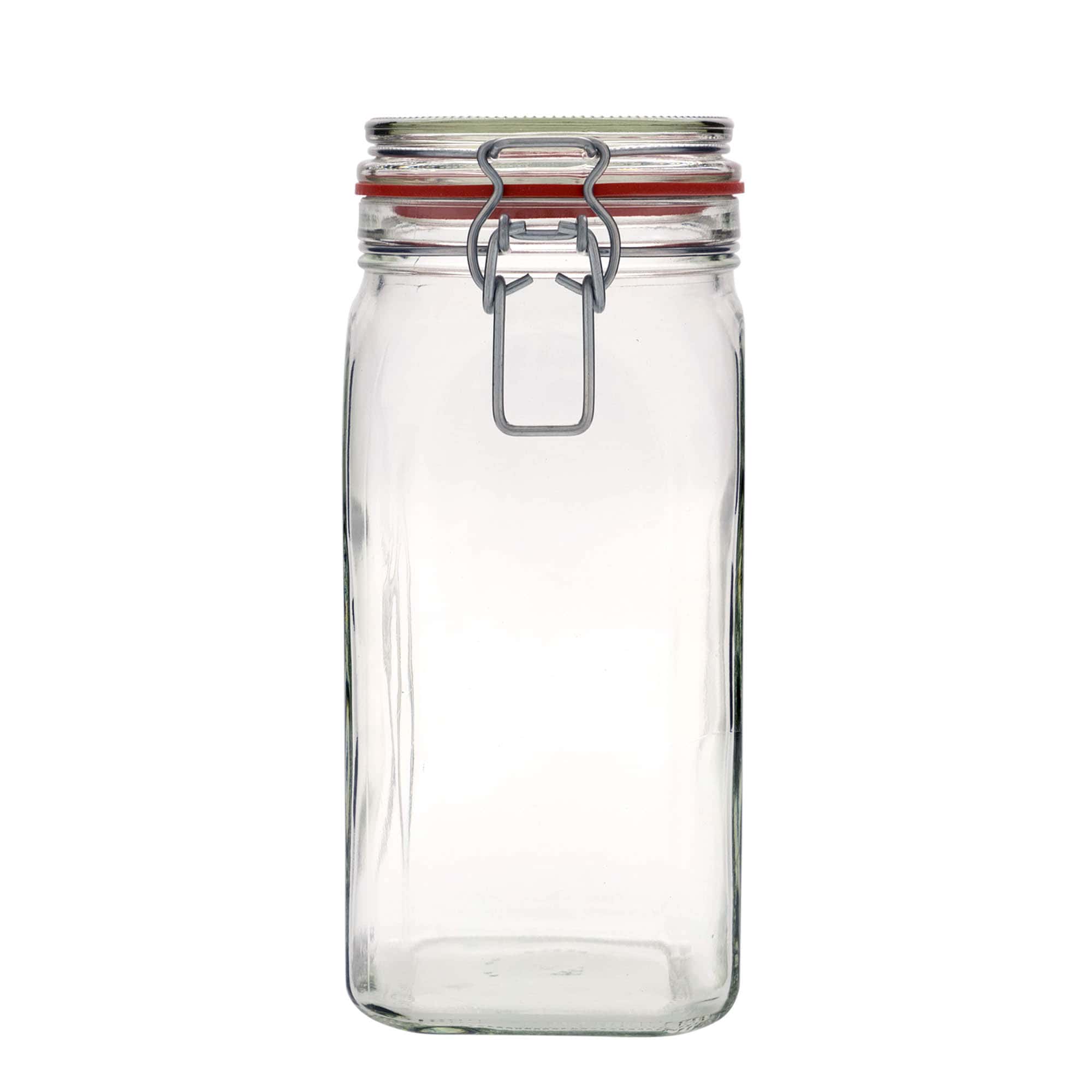 1540 ml Frasco hermético, quadrado, boca: Fecho hermético 1540 ml Frasco hermético, quadrado, boca: Fecho hermético