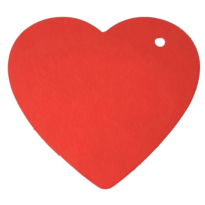 Etiqueta de pendurar coração, vermelho