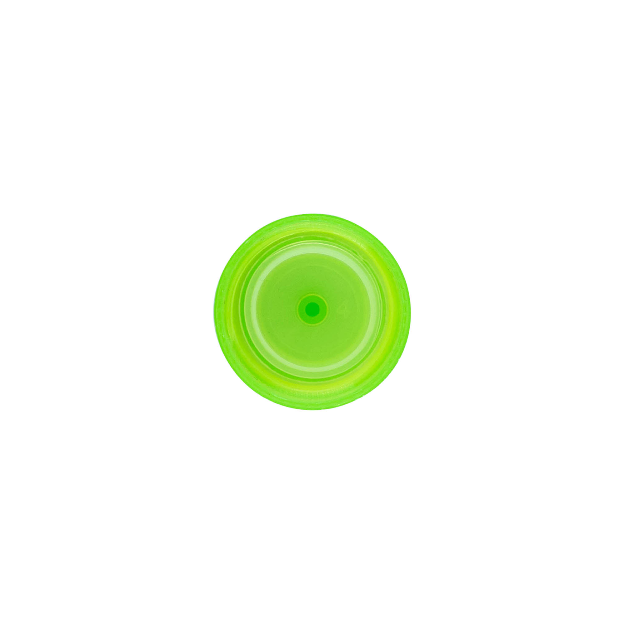 Tampa de rosca com inserto de seringa, plástico PP, verde, para bocal: 24/410