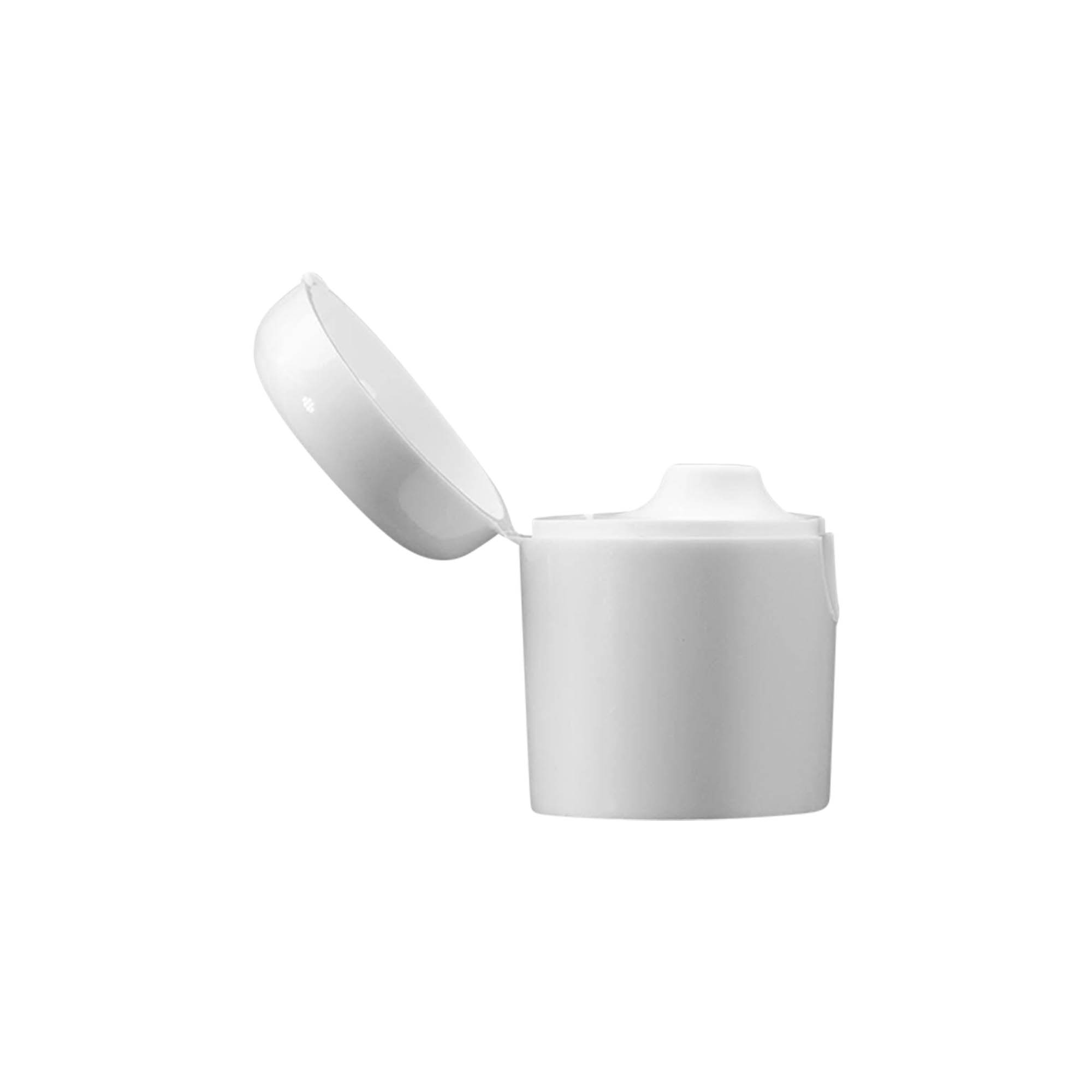 Tampa de rosca com dobradiça articulada para 'Indy', plástico, branco Tampa de rosca com dobradiça articulada para 'Indy', plástico, branco