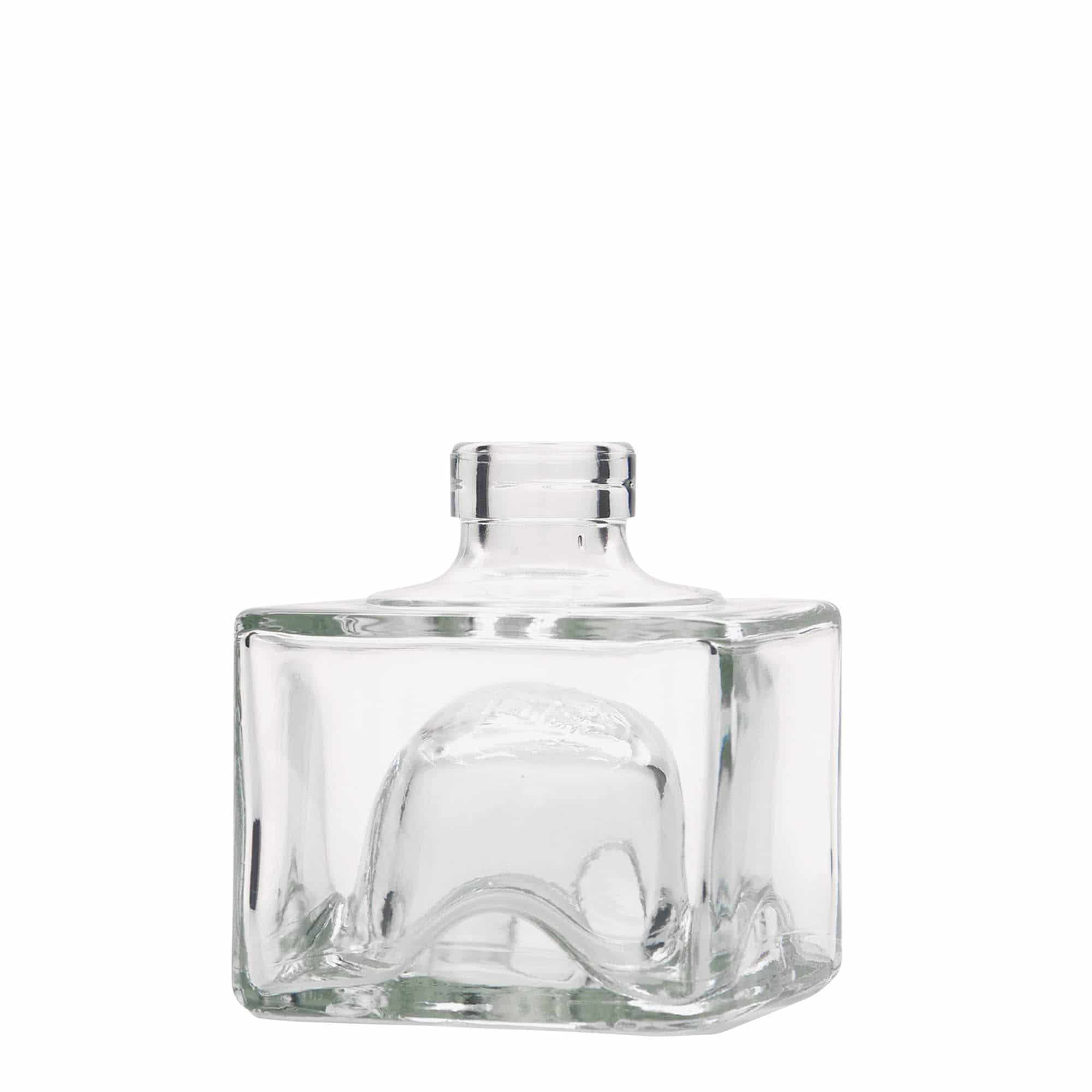 Garrafa de vidro de 200 ml 'Cocolores', quadrada, boca: cortiça