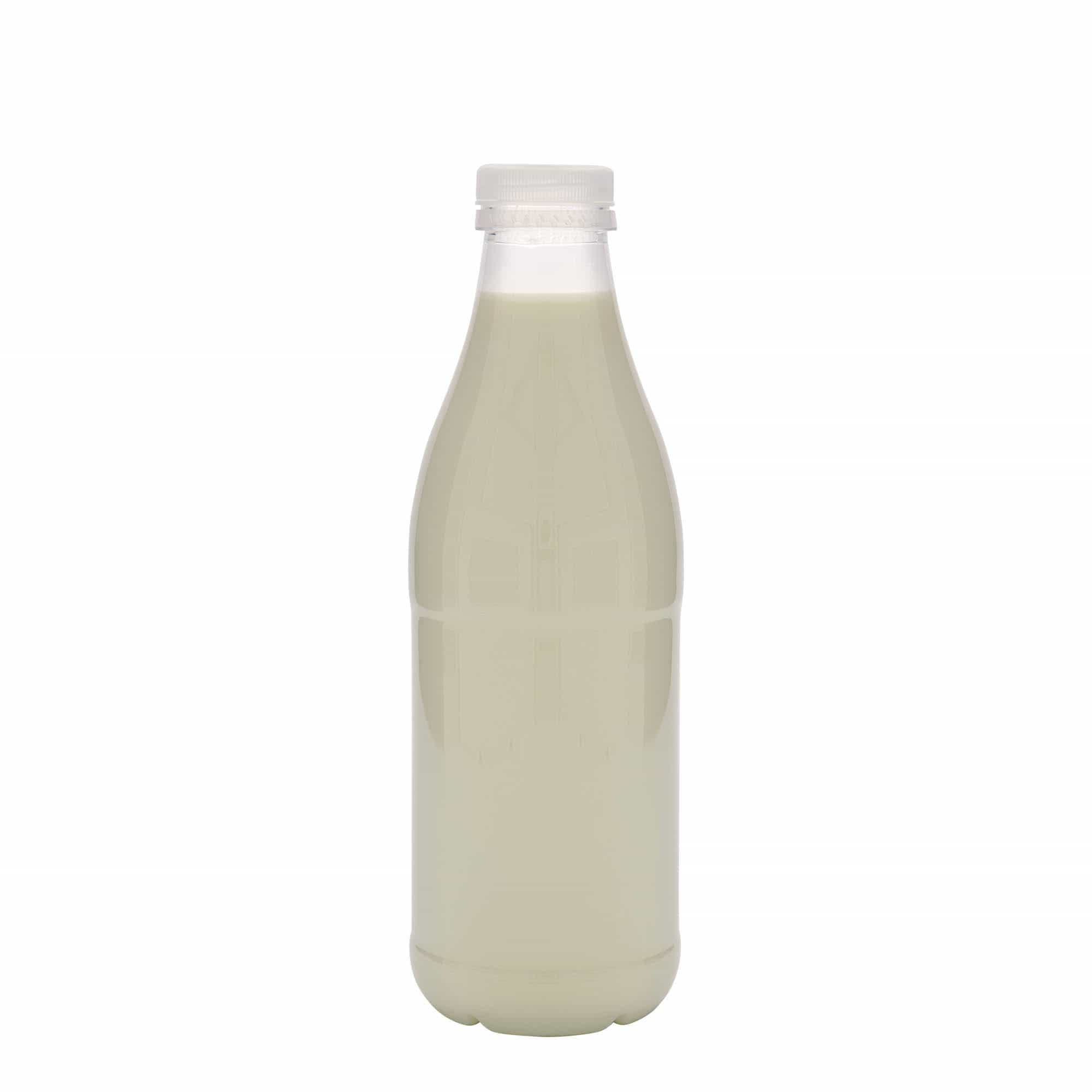 Garrafa PET de 1.000 ml 'Milk and Juice', plástico, boca: 38 mm