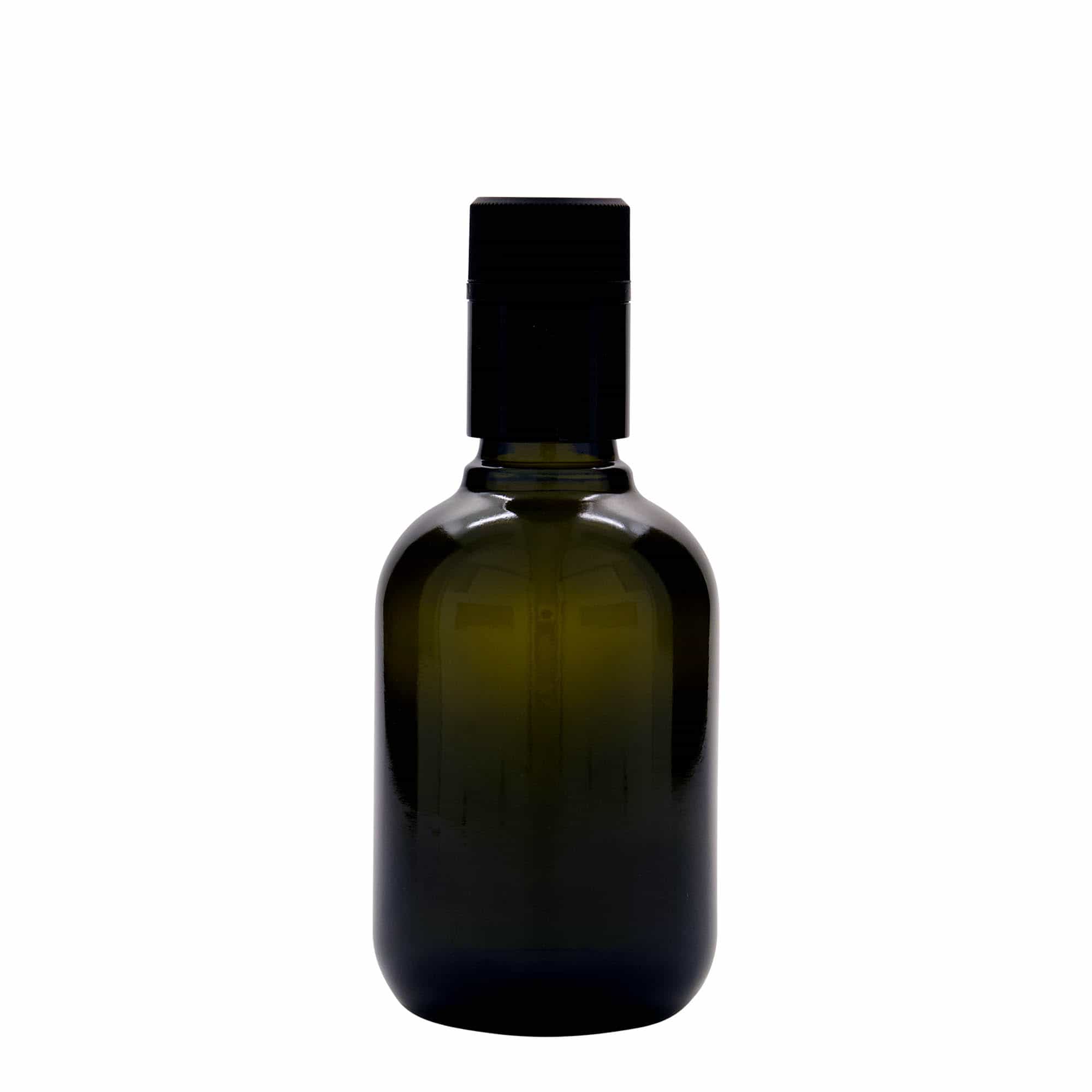 250 ml Garrafa para azeite e vinagre 'Biolio', vidro, verde antigo, boca: DOP