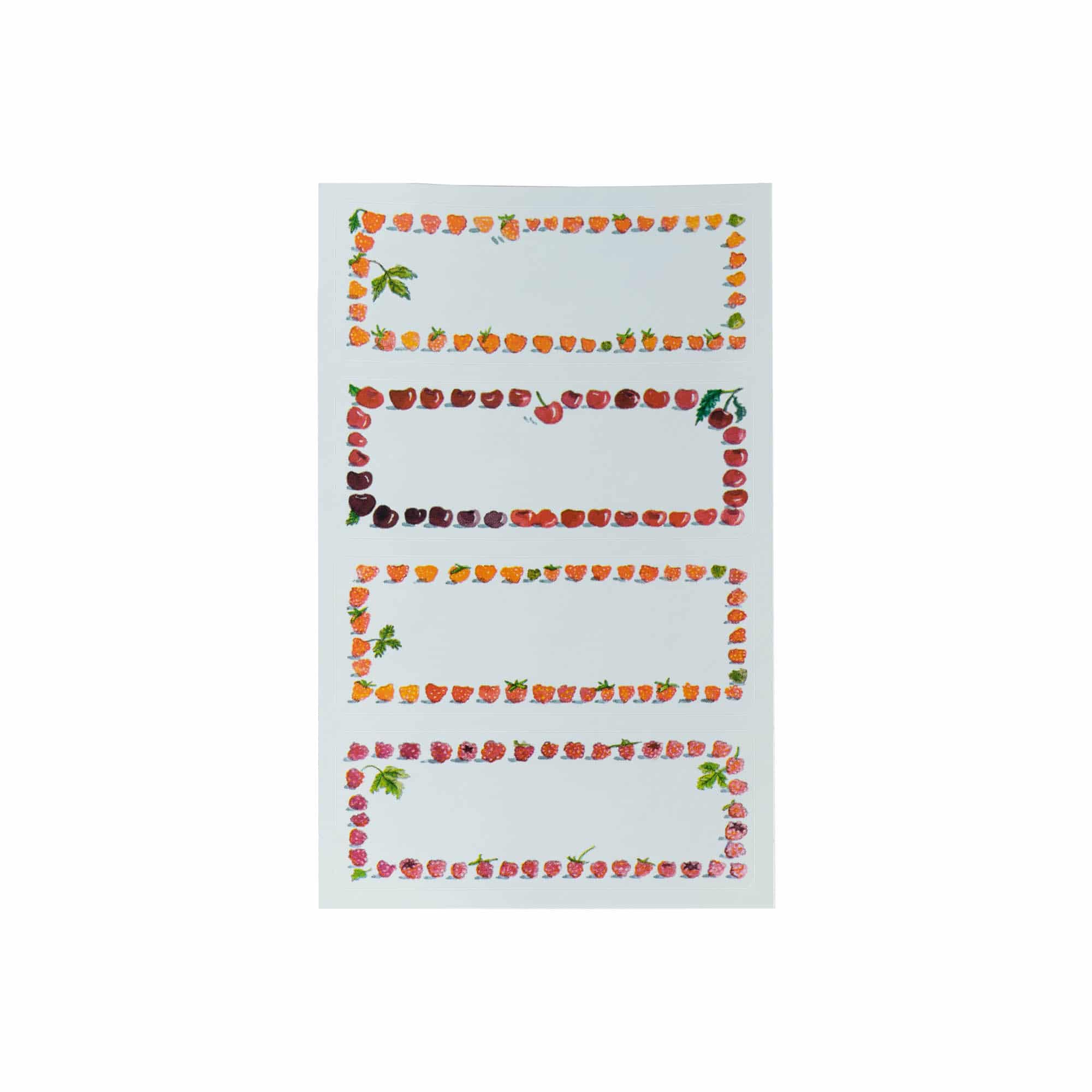 Zweckform Etiquetas 'Moldura de Fruta', retangular, papel, multicolor