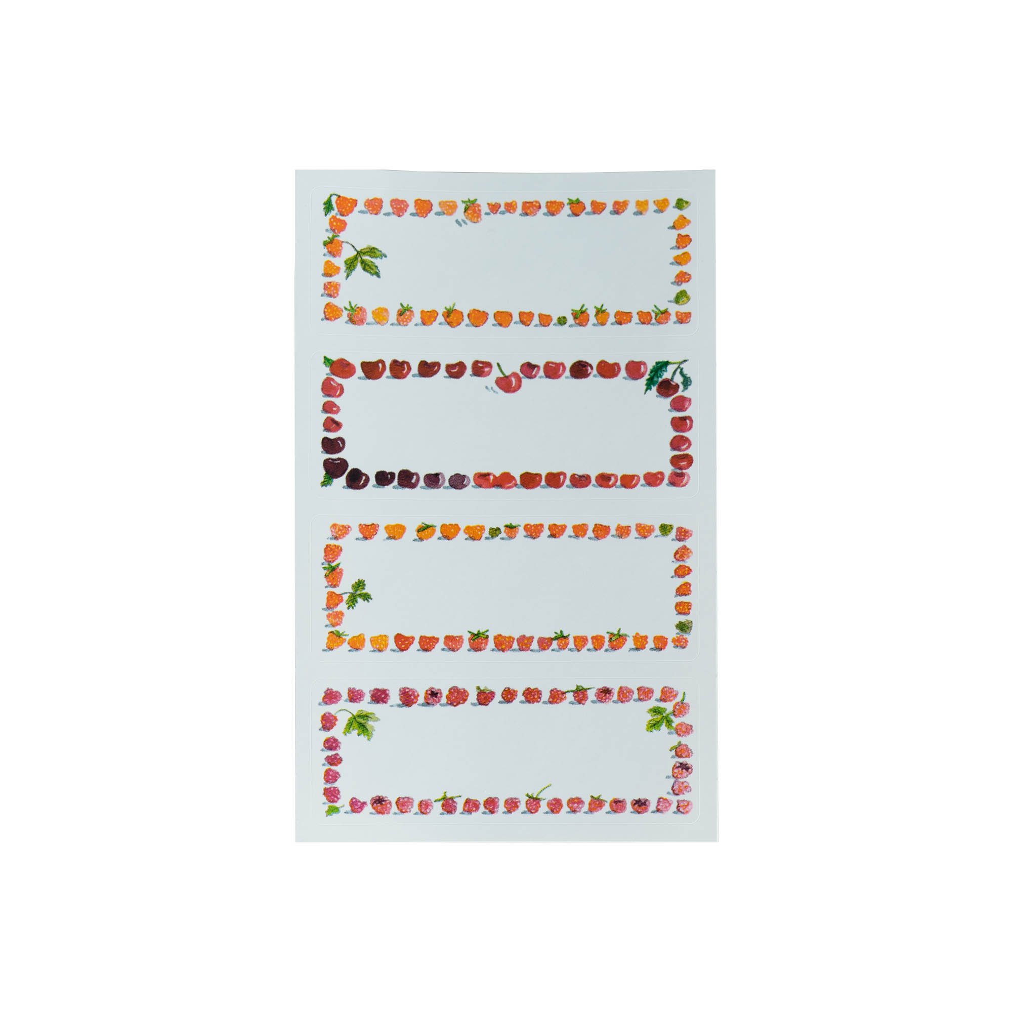 Zweckform Etiquetas 'Moldura de Fruta', retangular, papel, multicolor