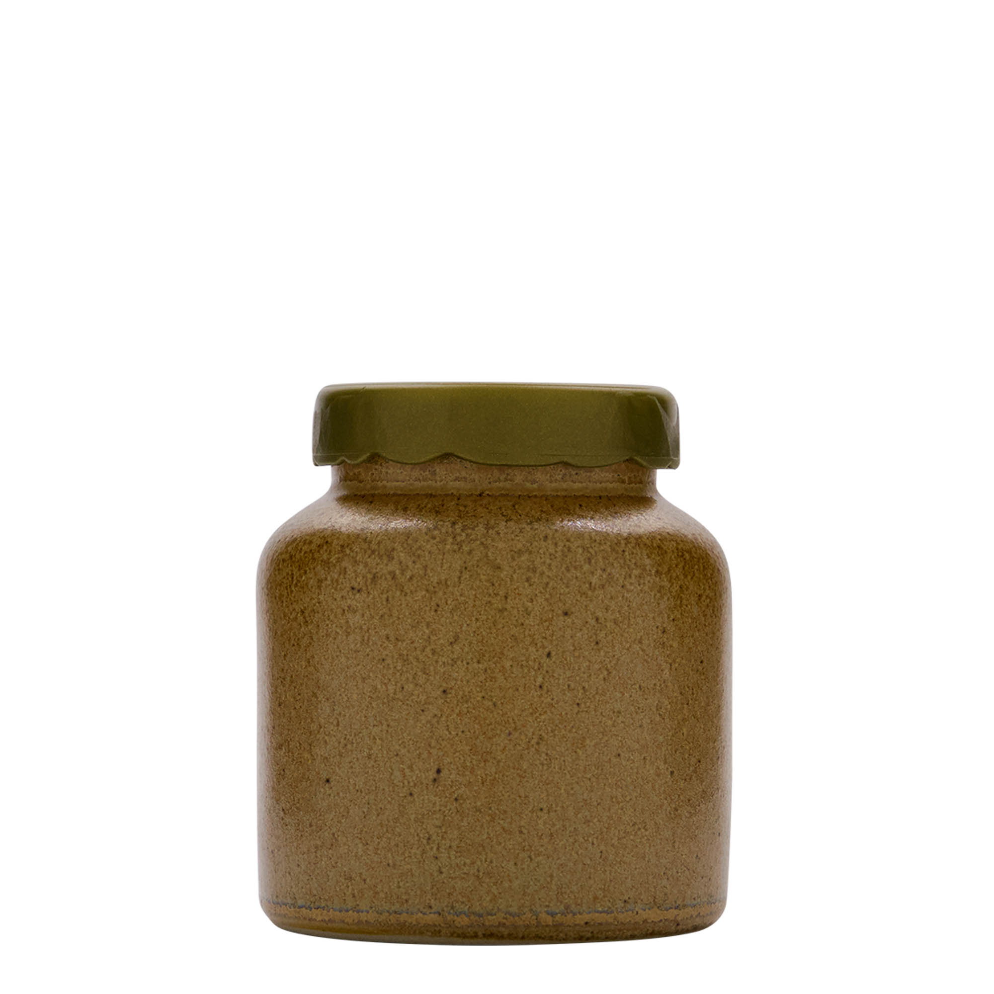 Vaso de grés 270 ml, cerâmica, castanho-cristal, abertura: tampa de encaixe
