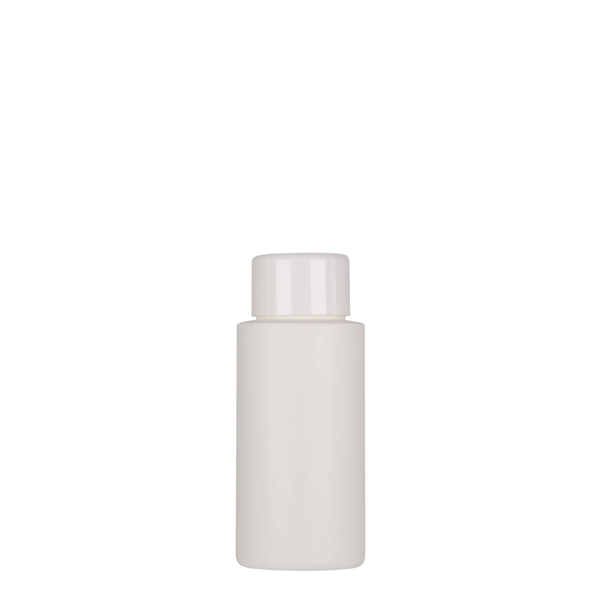 Frasco de plástico de 50 ml 'Pipe', HDPE, branco, bocal: 24/410 Frasco de plástico de 50 ml 'Pipe', HDPE, branco, bocal: 24/410