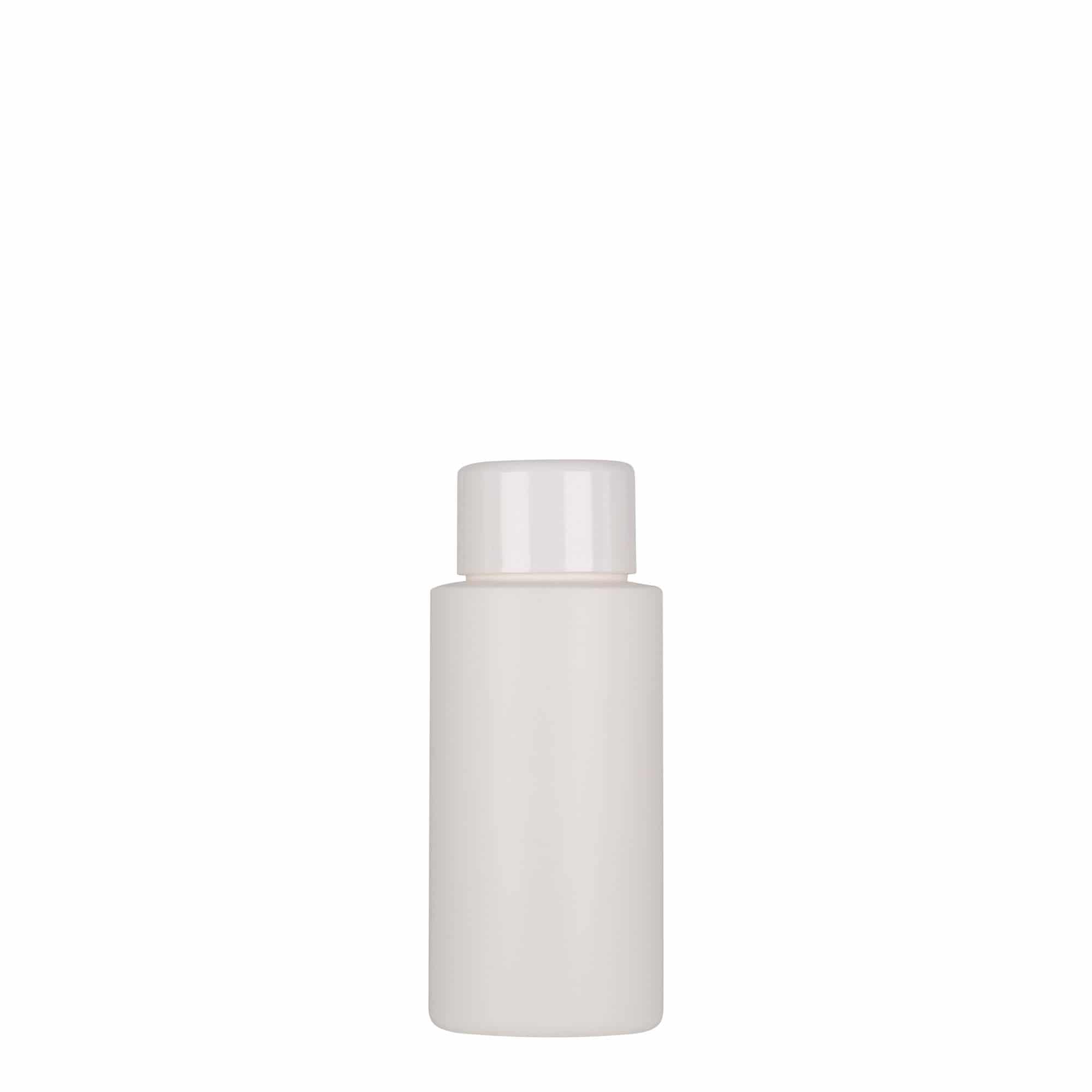 Frasco de plástico de 50 ml 'Pipe', HDPE, branco, bocal: 24/410