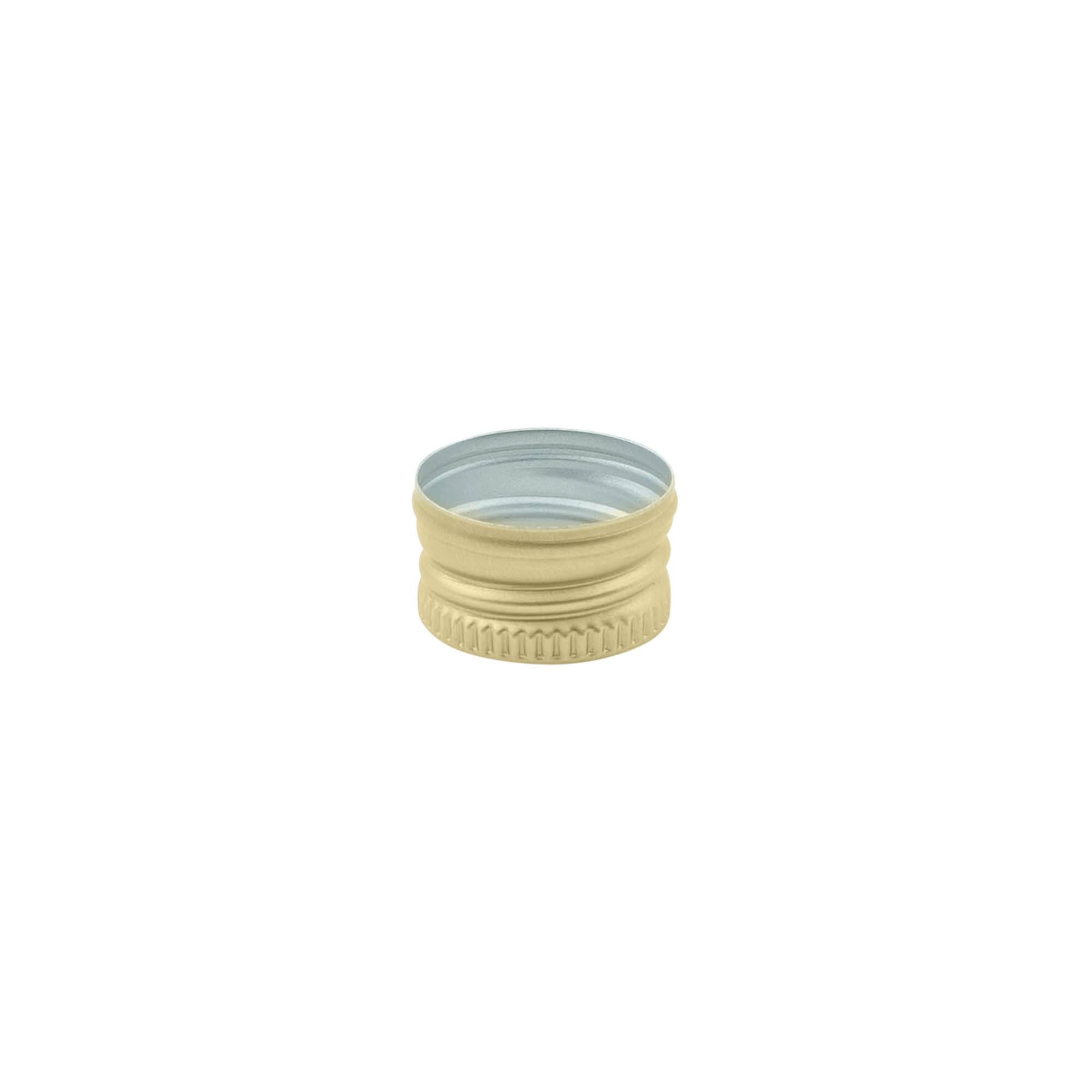 Tampa de rosca, metal, dourado, para boca: PP 18 Tampa de rosca, metal, dourado, para boca: PP 18