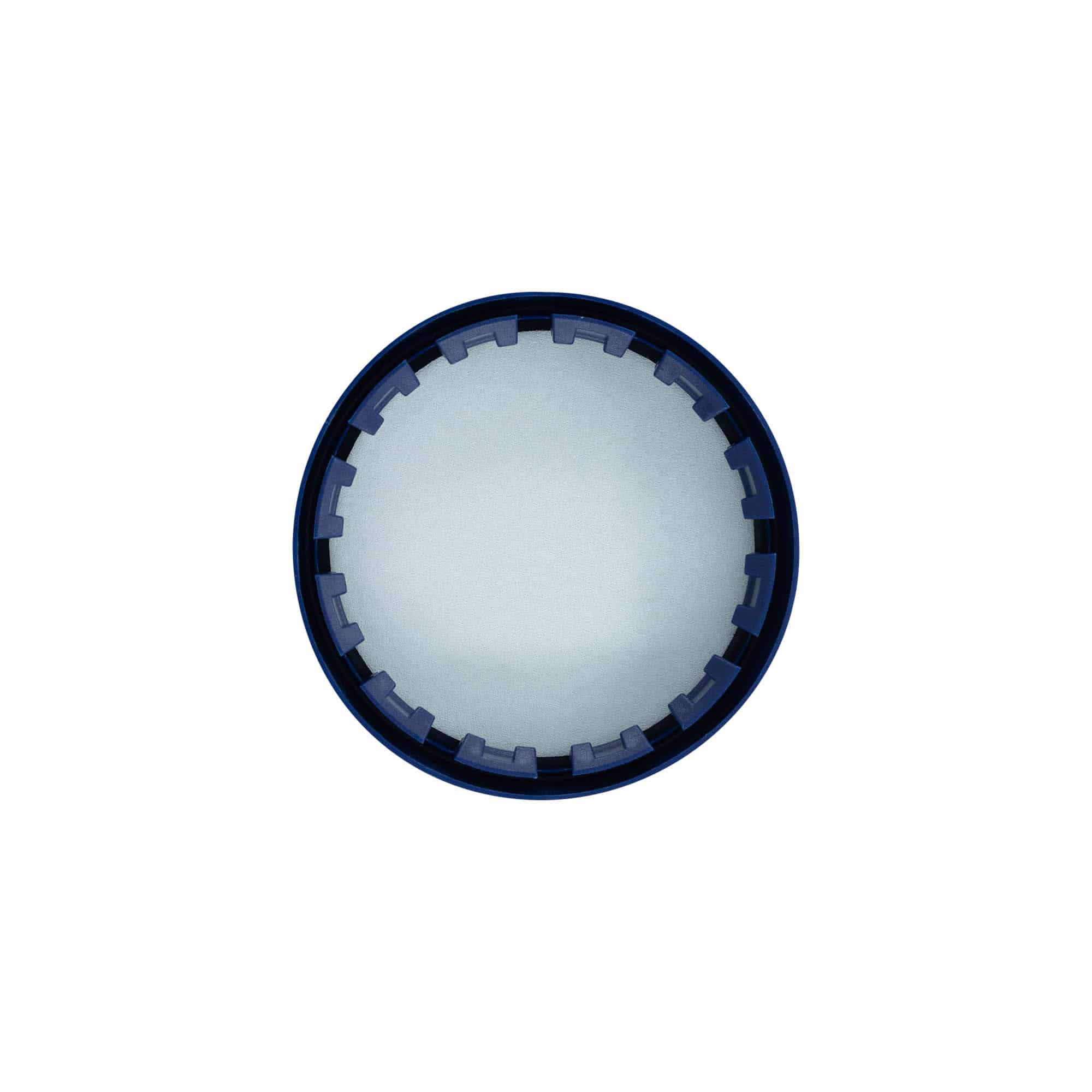 Tampa para frasco de cerâmica pescoço estreito, plástico PEAD, azul