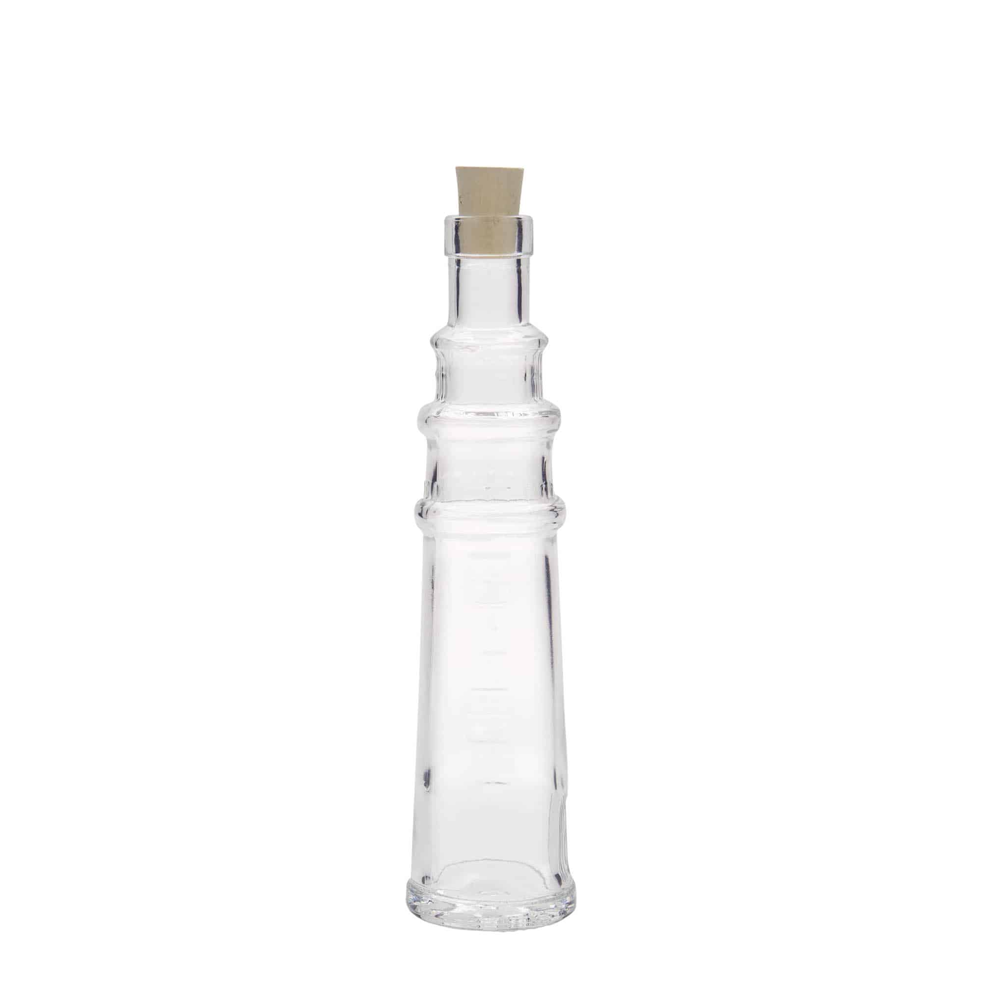 Frasco de vidro de 100 ml 'Leuchtturm', boca: cortiça