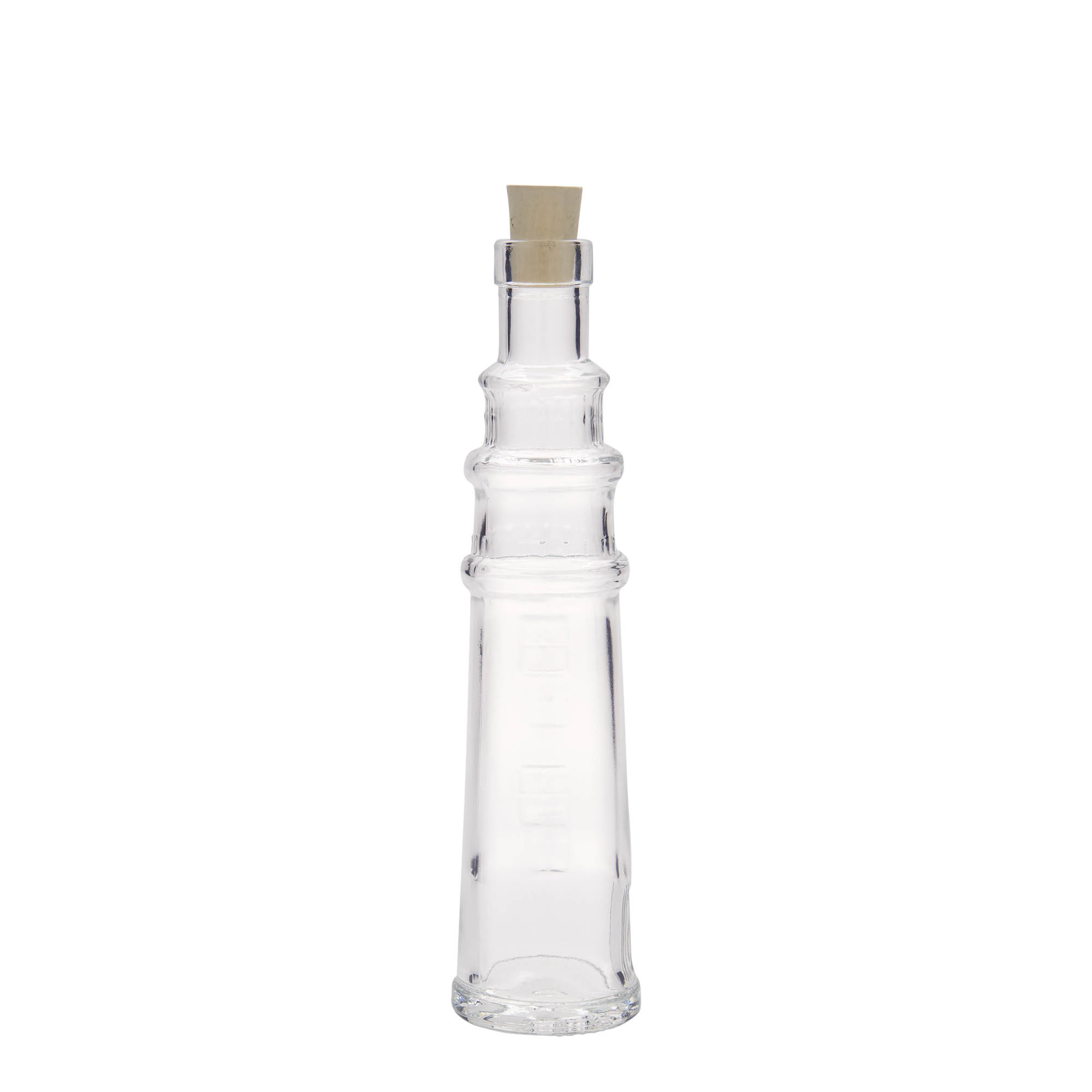 Frasco de vidro de 100 ml 'Leuchtturm', boca: cortiça Frasco de vidro de 100 ml 'Leuchtturm', boca: cortiça