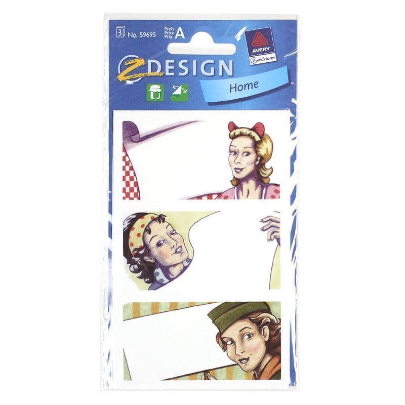 Etiquetas com formas 'Pop Art', retangular, papel, várias cores Etiquetas com formas 'Pop Art', retangular, papel, várias cores