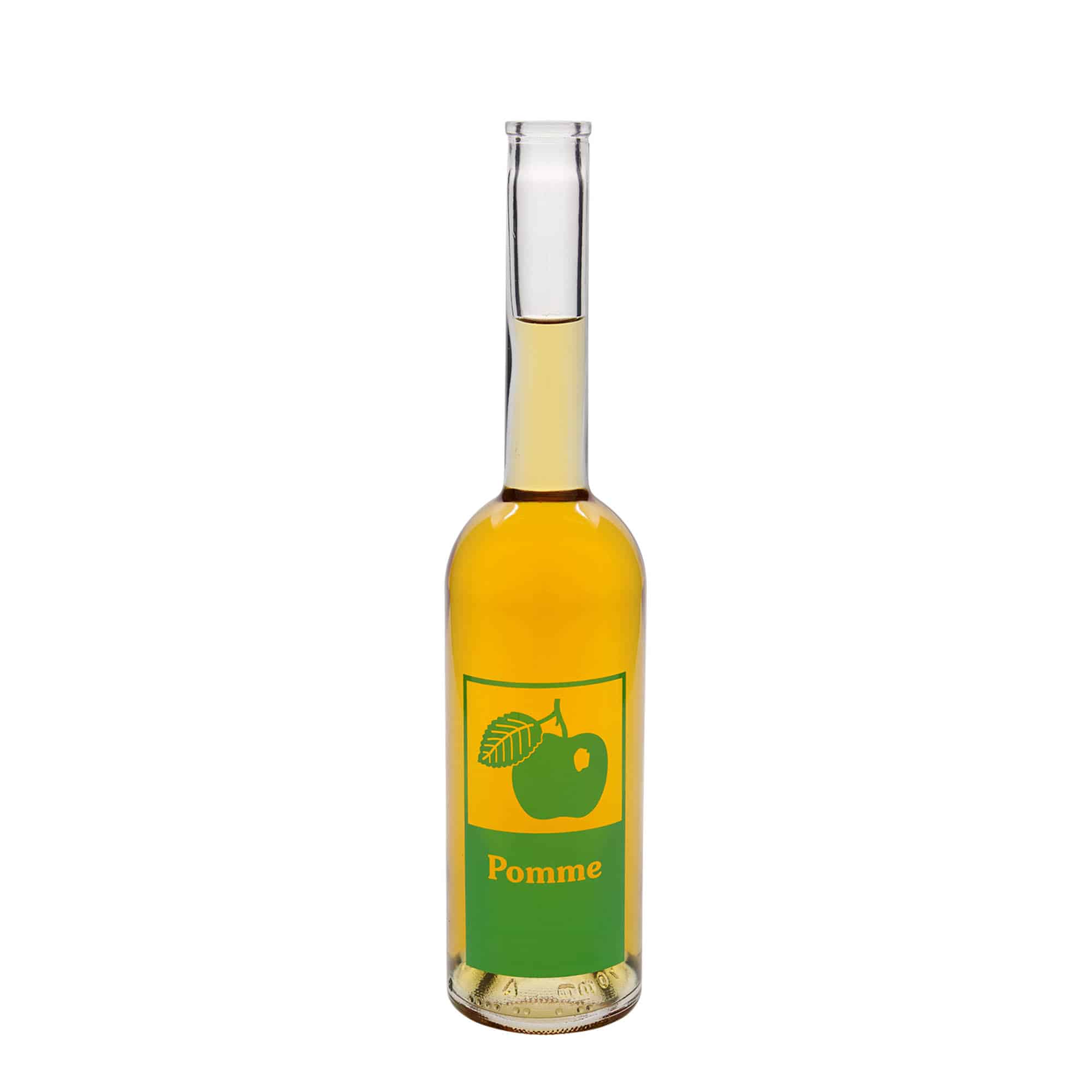 Garrafa de vidro de 500 ml 'Ópera', motivo: Maçã, boca: cortiça Garrafa de vidro de 500 ml 'Ópera', motivo: Maçã, boca: cortiça