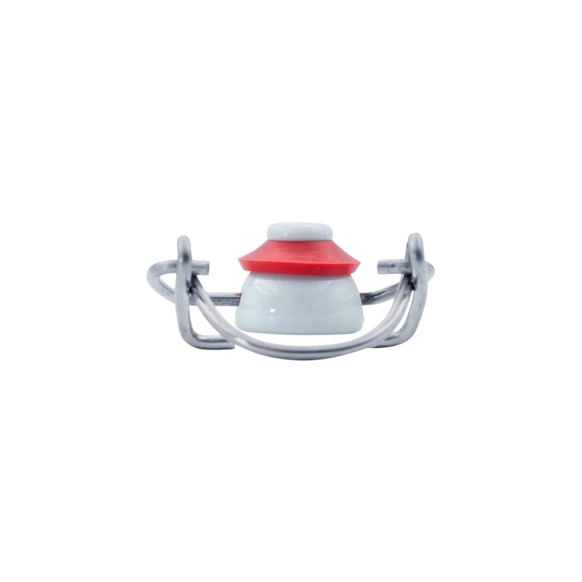 Fecho de pressão Standard #, plástico, vermelho-branco