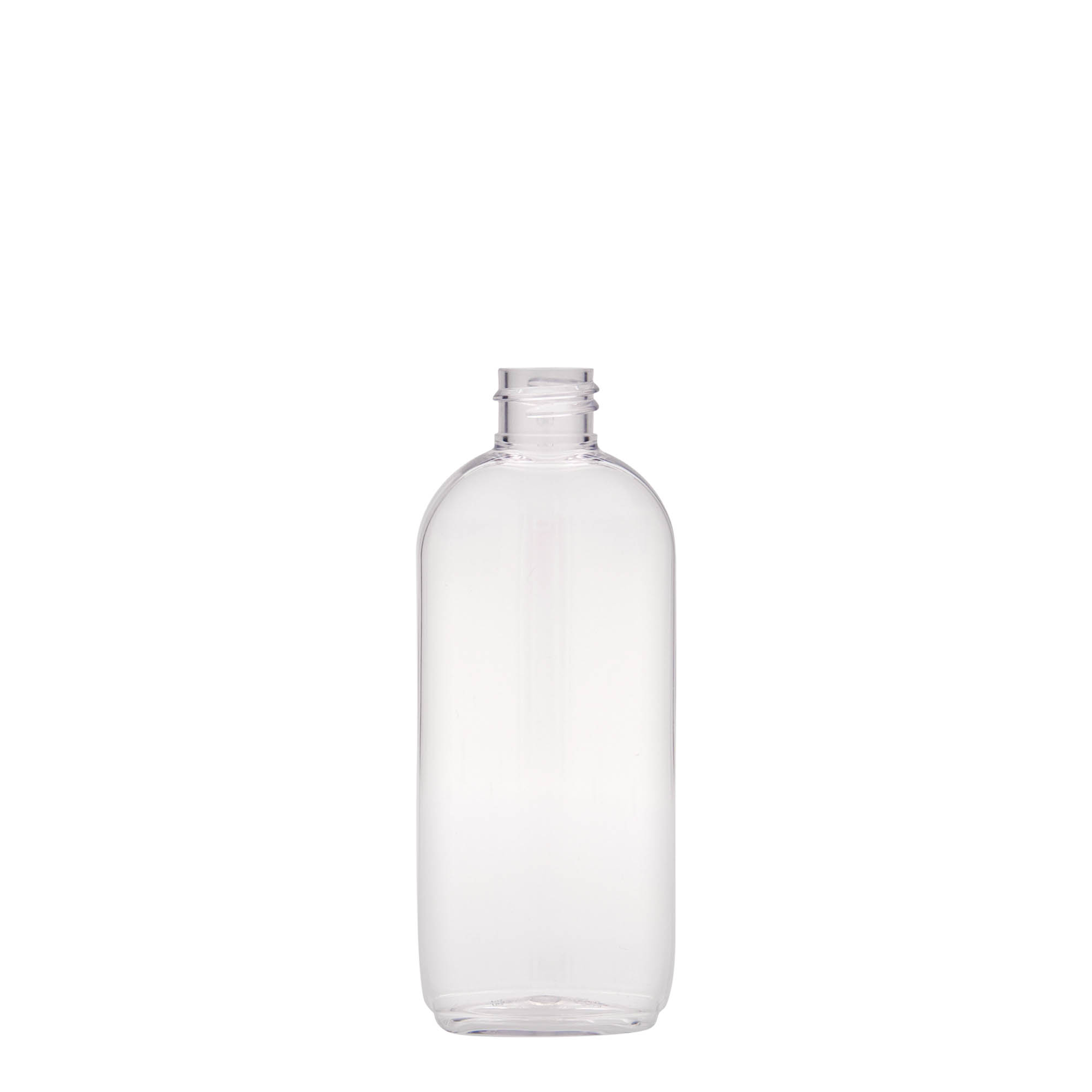 Frasco PET de 100 ml 'Íris', oval, plástico, bocal: 20/410 Frasco PET de 100 ml 'Íris', oval, plástico, bocal: 20/410