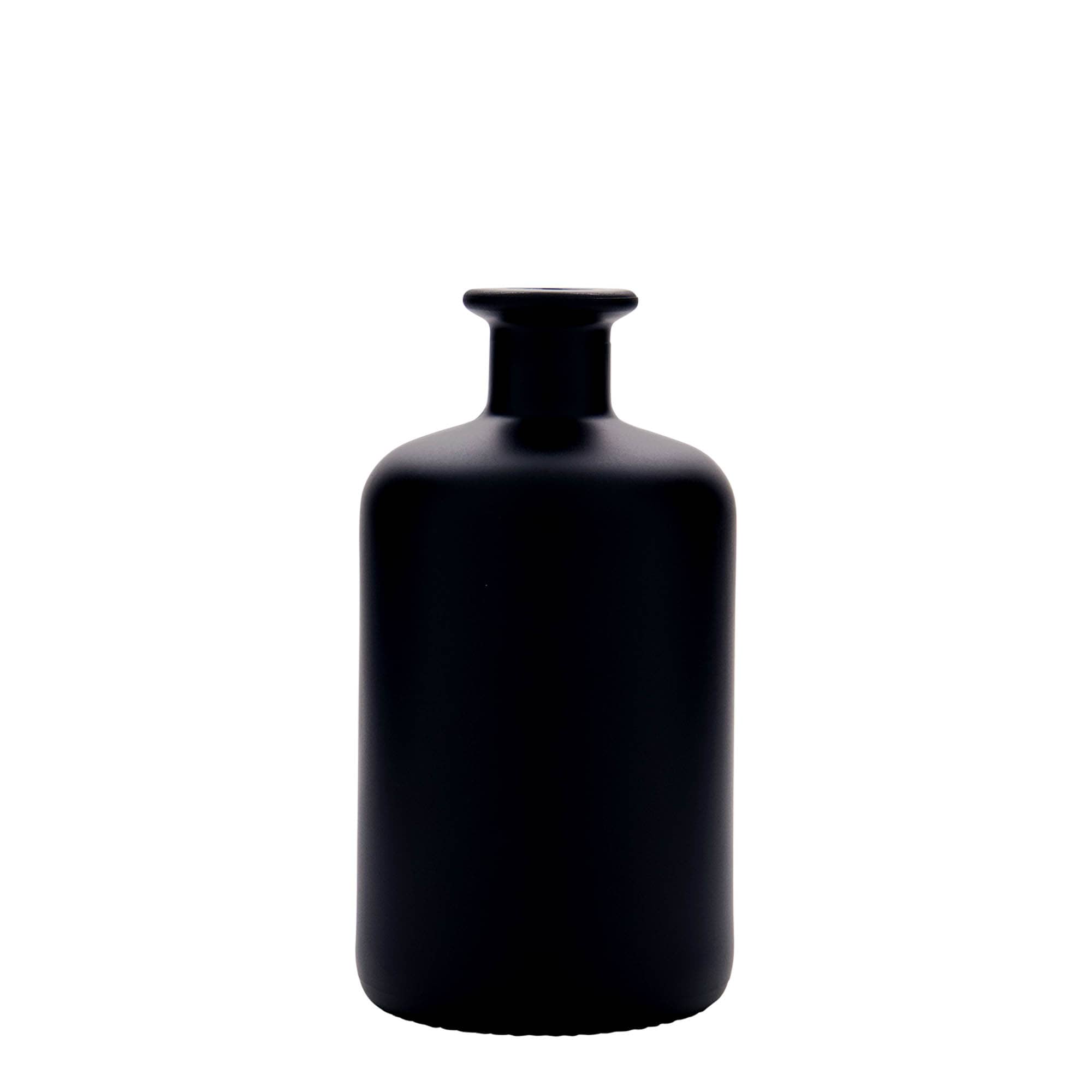 Frasco de vidro de 500 ml para farmacêutico, preto, boca: cortiça
