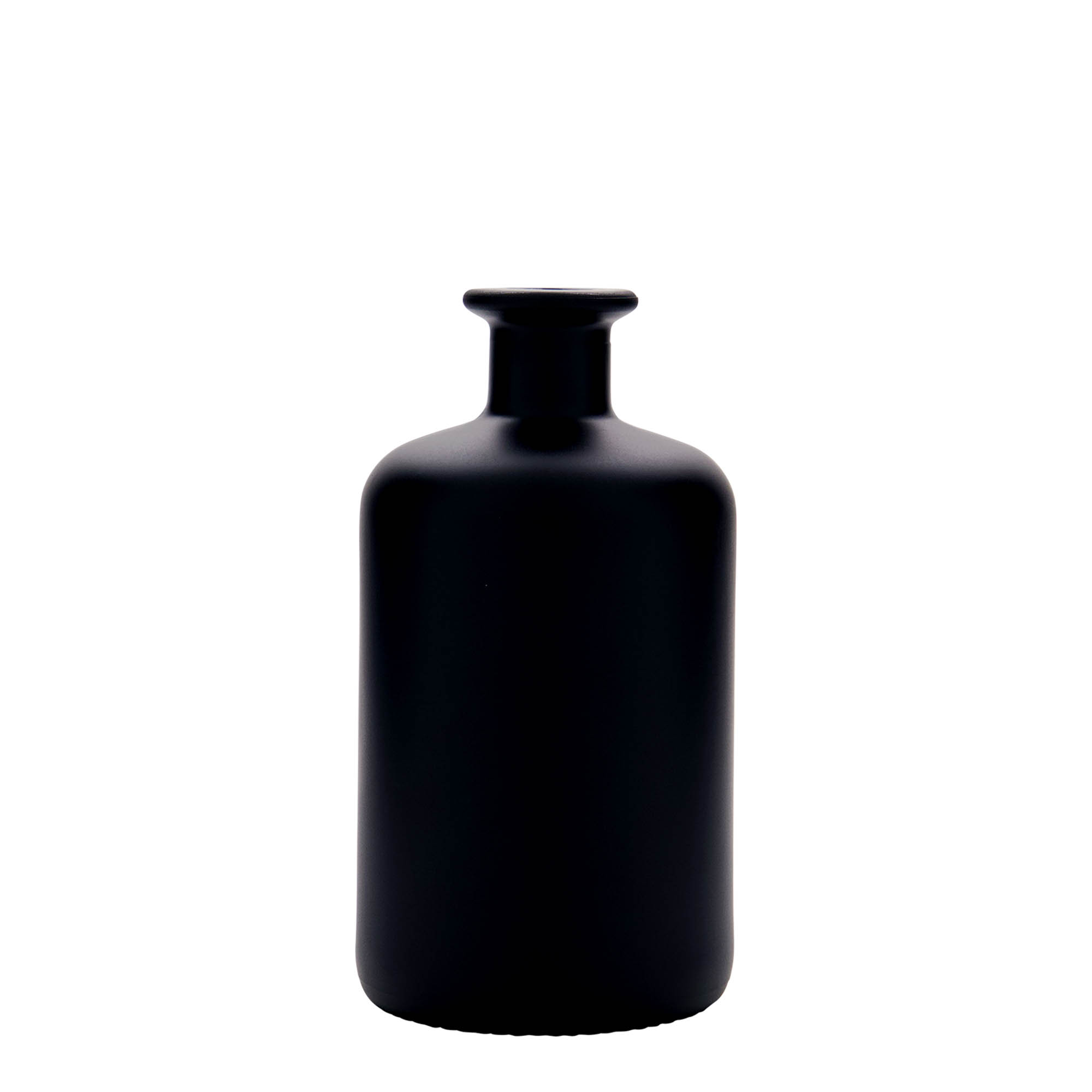 Frasco de vidro de 500 ml para farmacêutico, preto, boca: cortiça