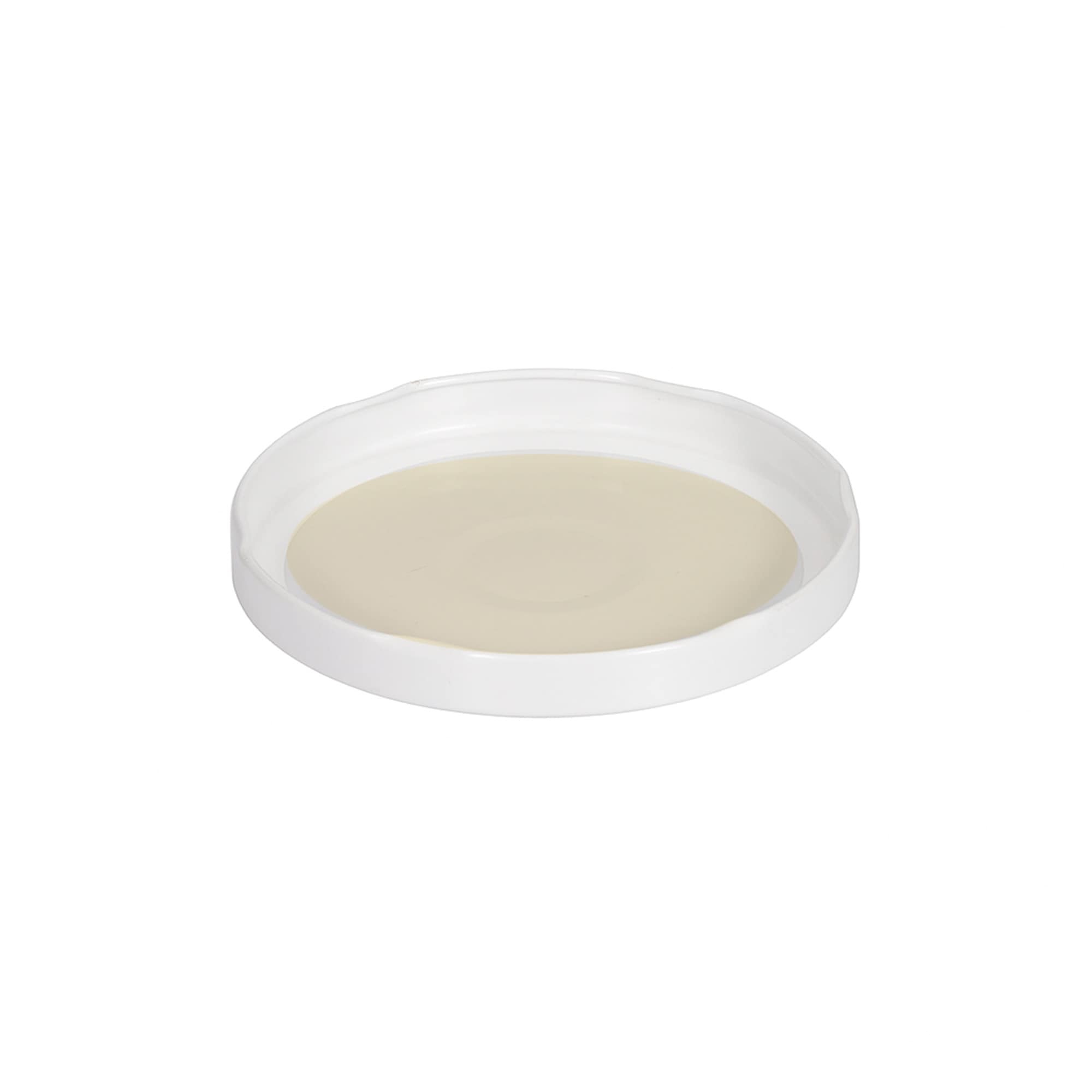 Tampa Twist-Off, folha de flandres, branco, para boca: TO 100