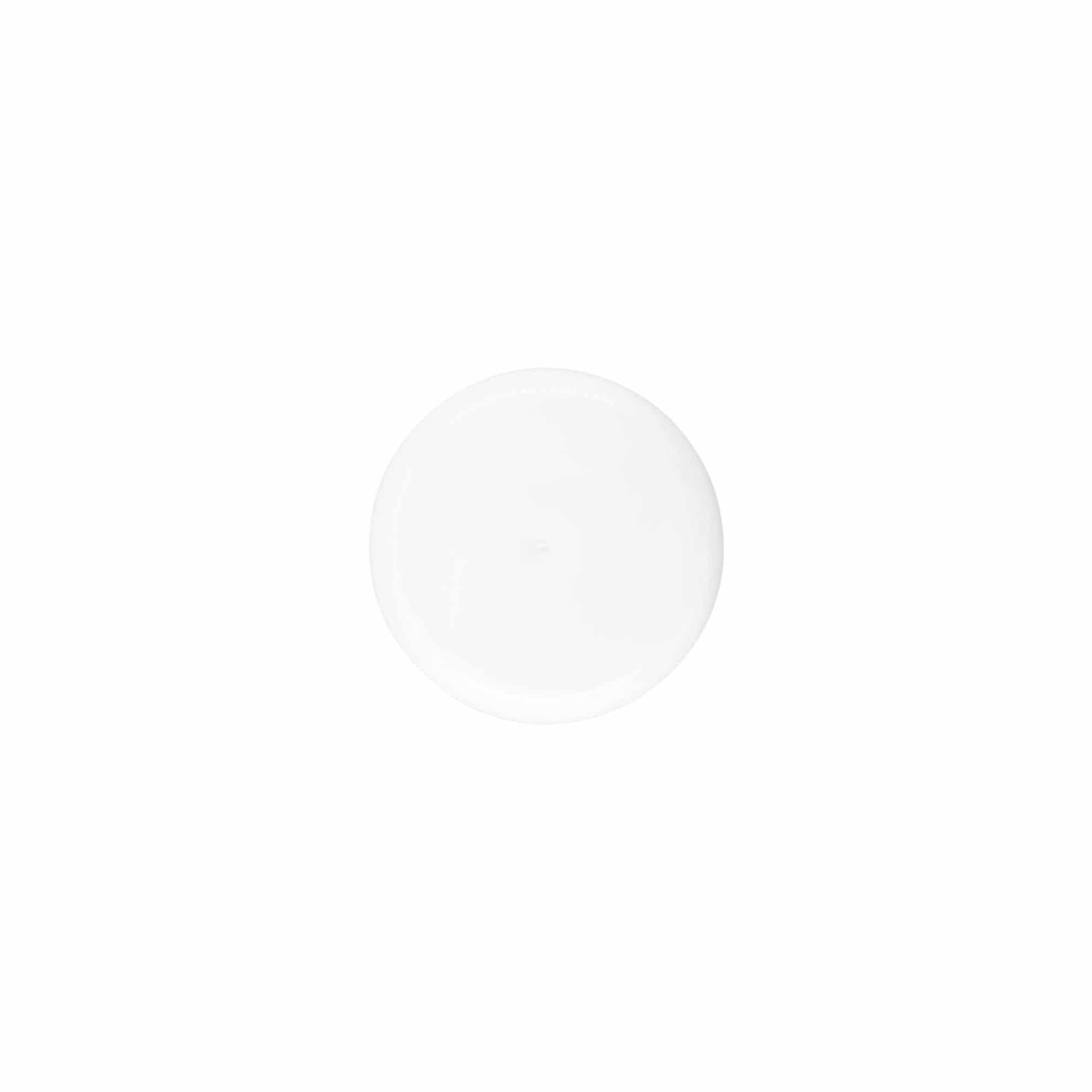 Tampa de rosca com inserto de seringa, plástico PP, branco, para bocal: 24/410 Tampa de rosca com inserto de seringa, plástico PP, branco, para bocal: 24/410