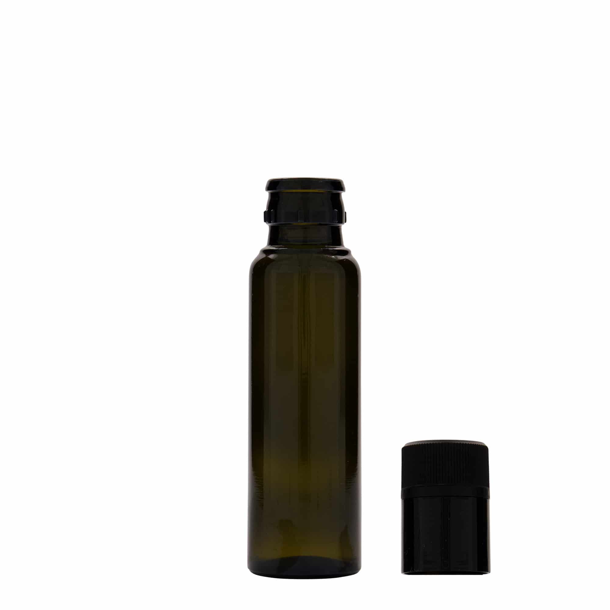 100 ml Garrafa para azeite e vinagre 'Willy New', vidro, verde antigo, boca: DOP