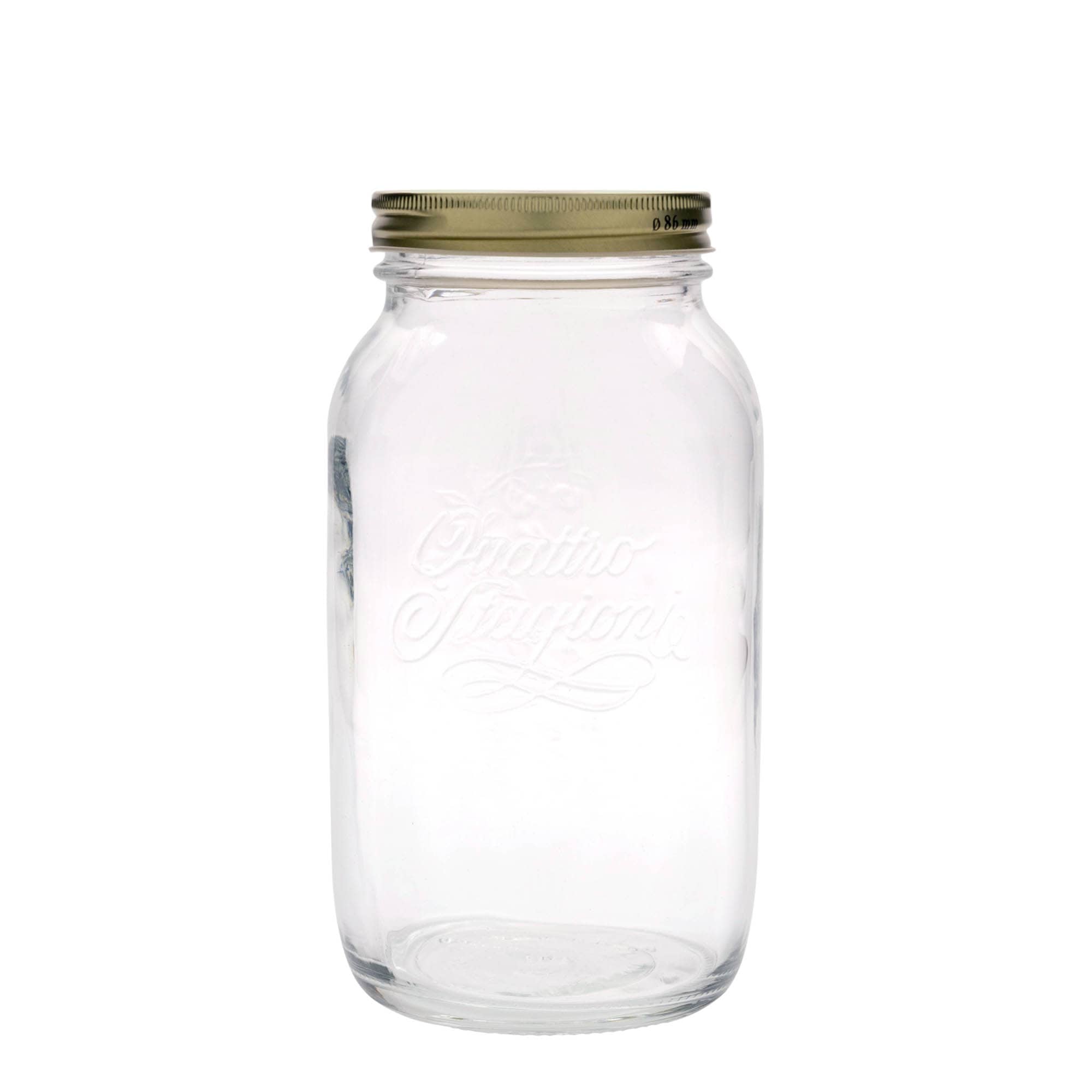 1.500 ml Frasco de vidro 'Quattro Stagioni', Boca: Tampa de rosca