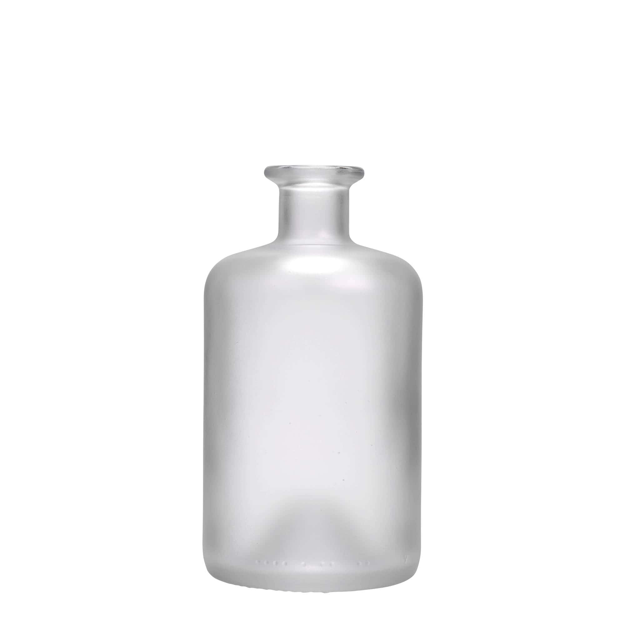 Garrafa de vidro de 500 ml para farmacêutico, gelo, boca: cortiça