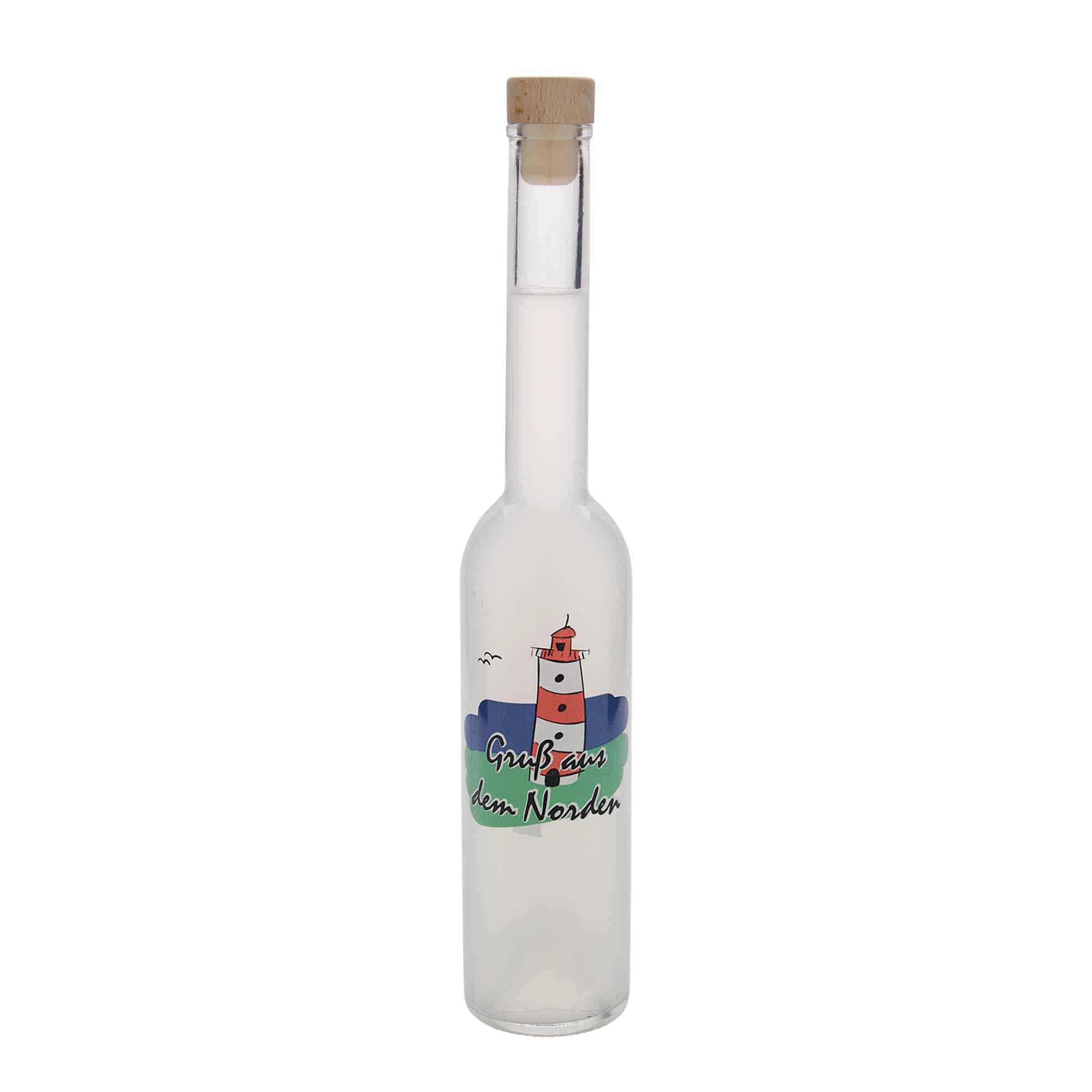 350 ml Garrafa de vidro 'Opera', Motivo: Norte, boca: Cortiça