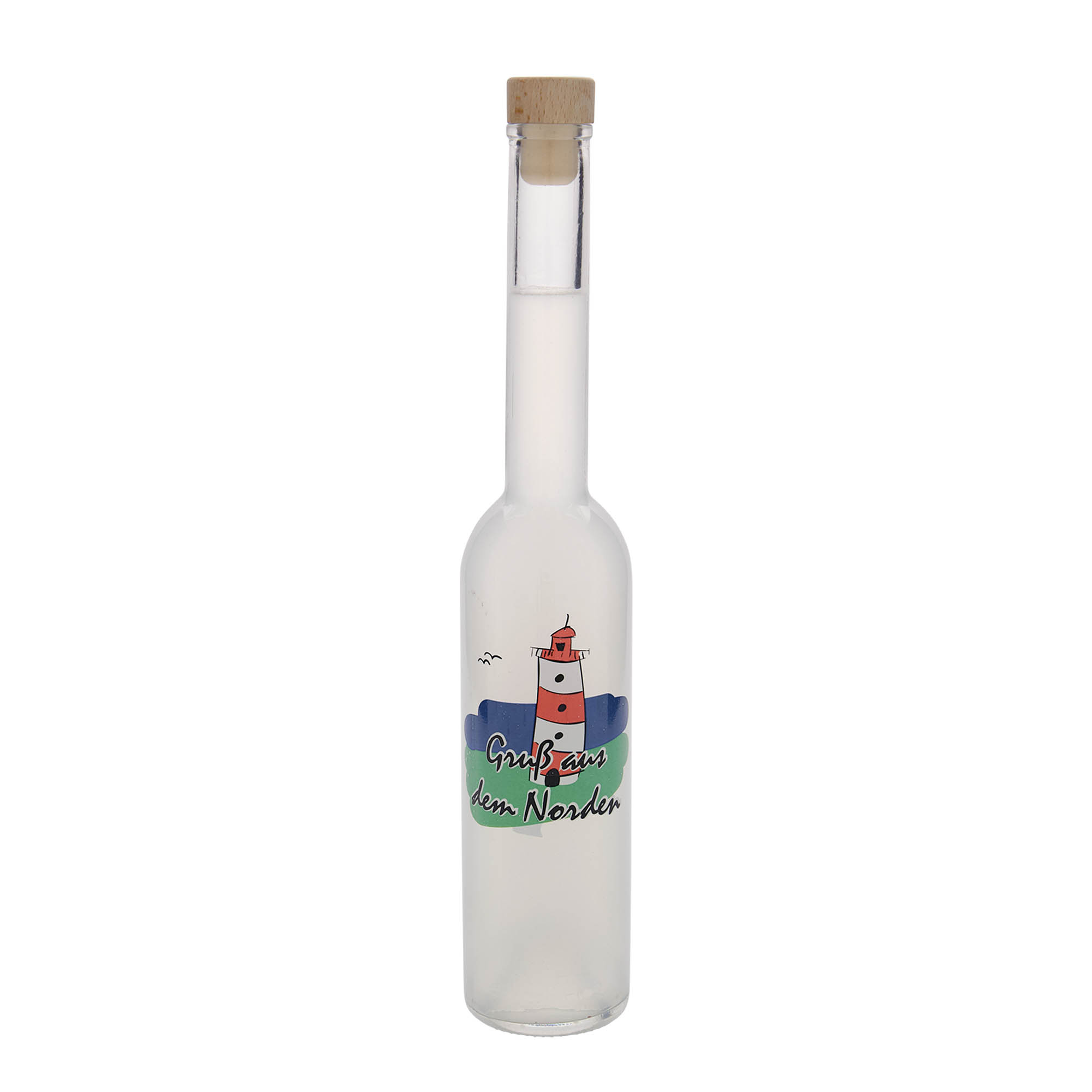 Garrafa de vidro de 350 ml 'Opera', motivo: Norte, bocal: cortiça Garrafa de vidro de 350 ml 'Opera', motivo: Norte, bocal: cortiça