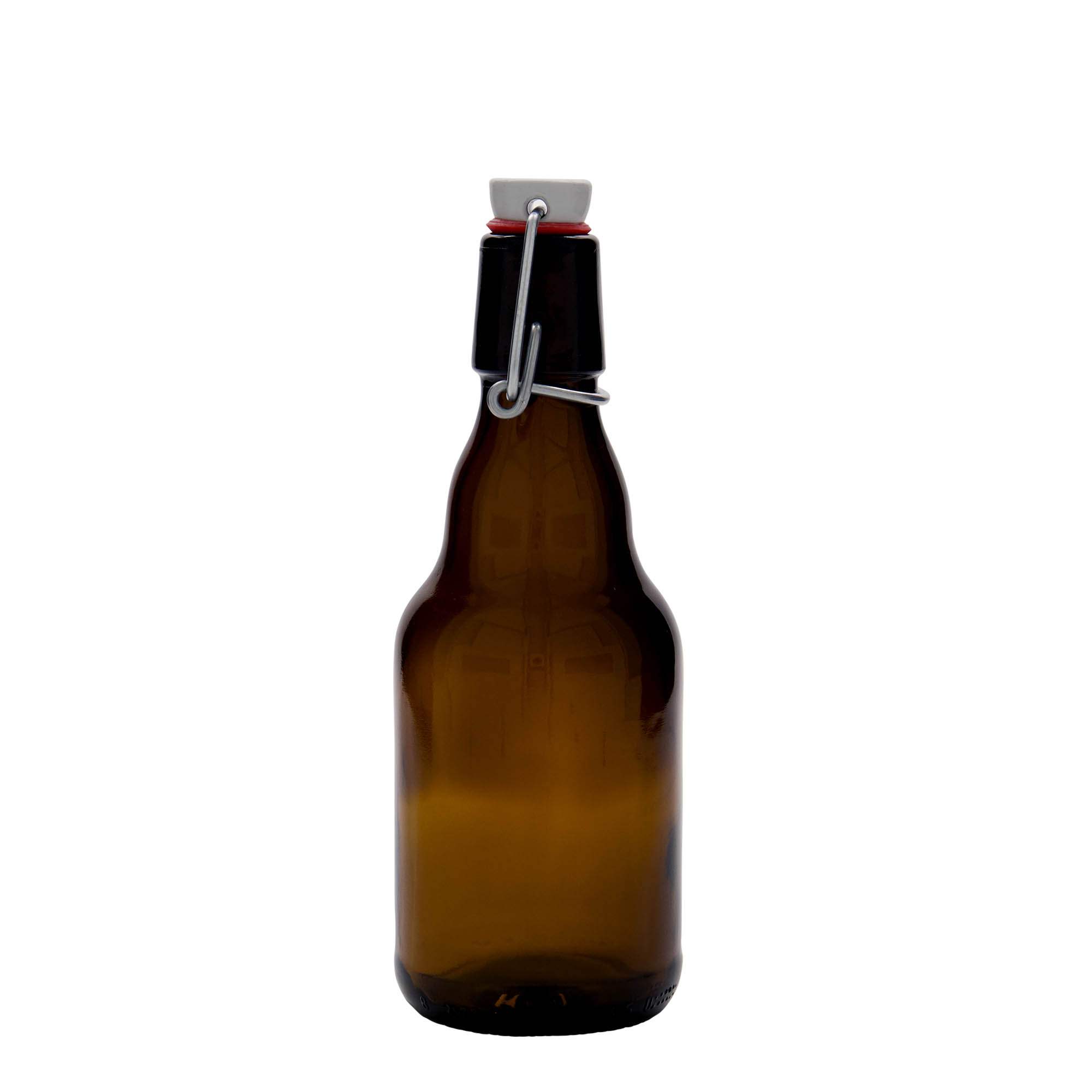 Garrafa de cerveja 330 ml 'Steinie', vidro, castanha, boca: fecho de mola Garrafa de cerveja 330 ml 'Steinie', vidro, castanha, boca: fecho de mola
